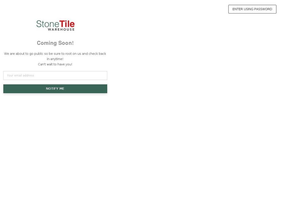 stonetilewarehouse.com shopify website screenshot