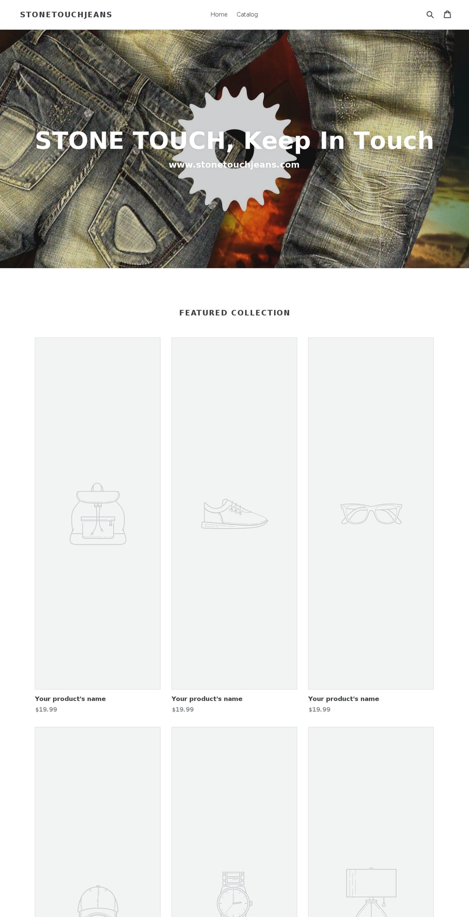 stonetouchjeans.com shopify website screenshot