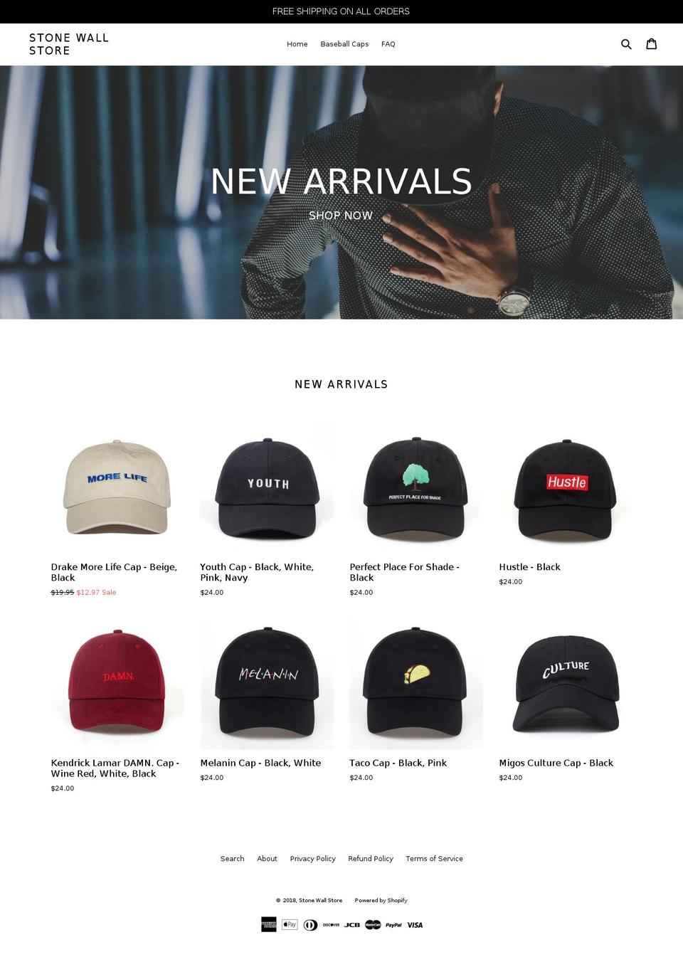 stonewallstore.com shopify website screenshot