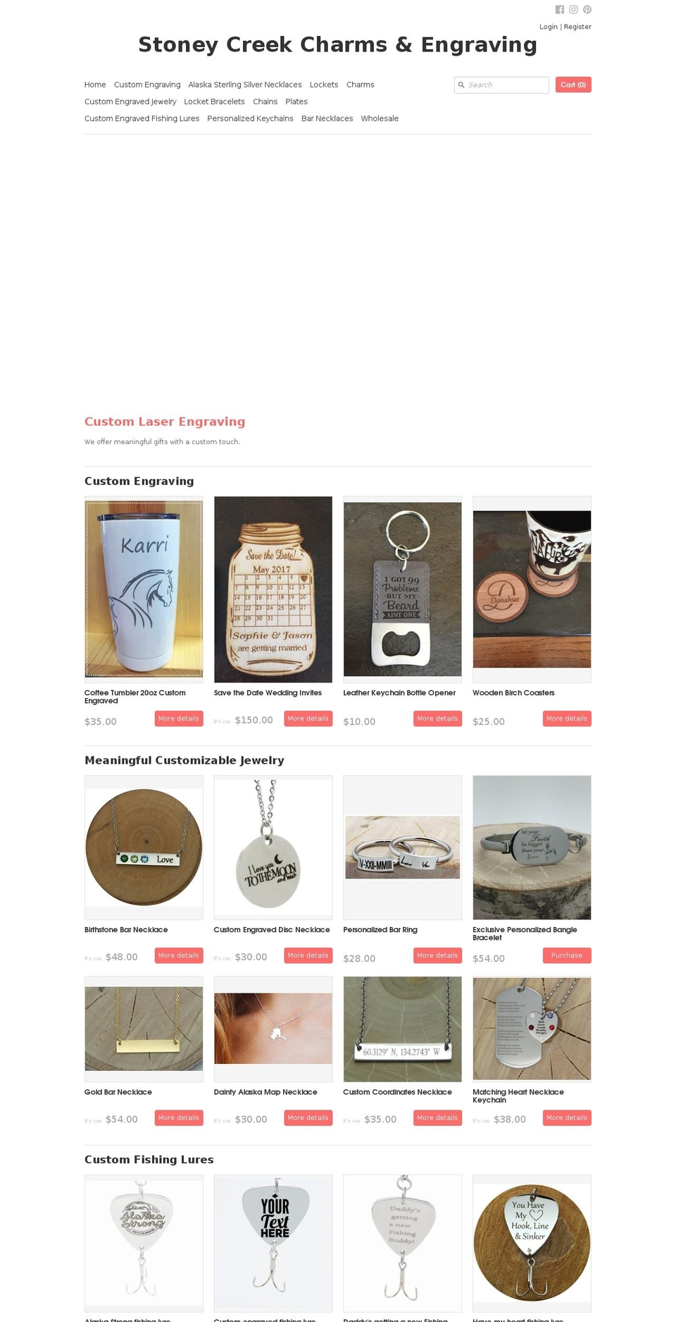 stoneycreekcharms.com shopify website screenshot