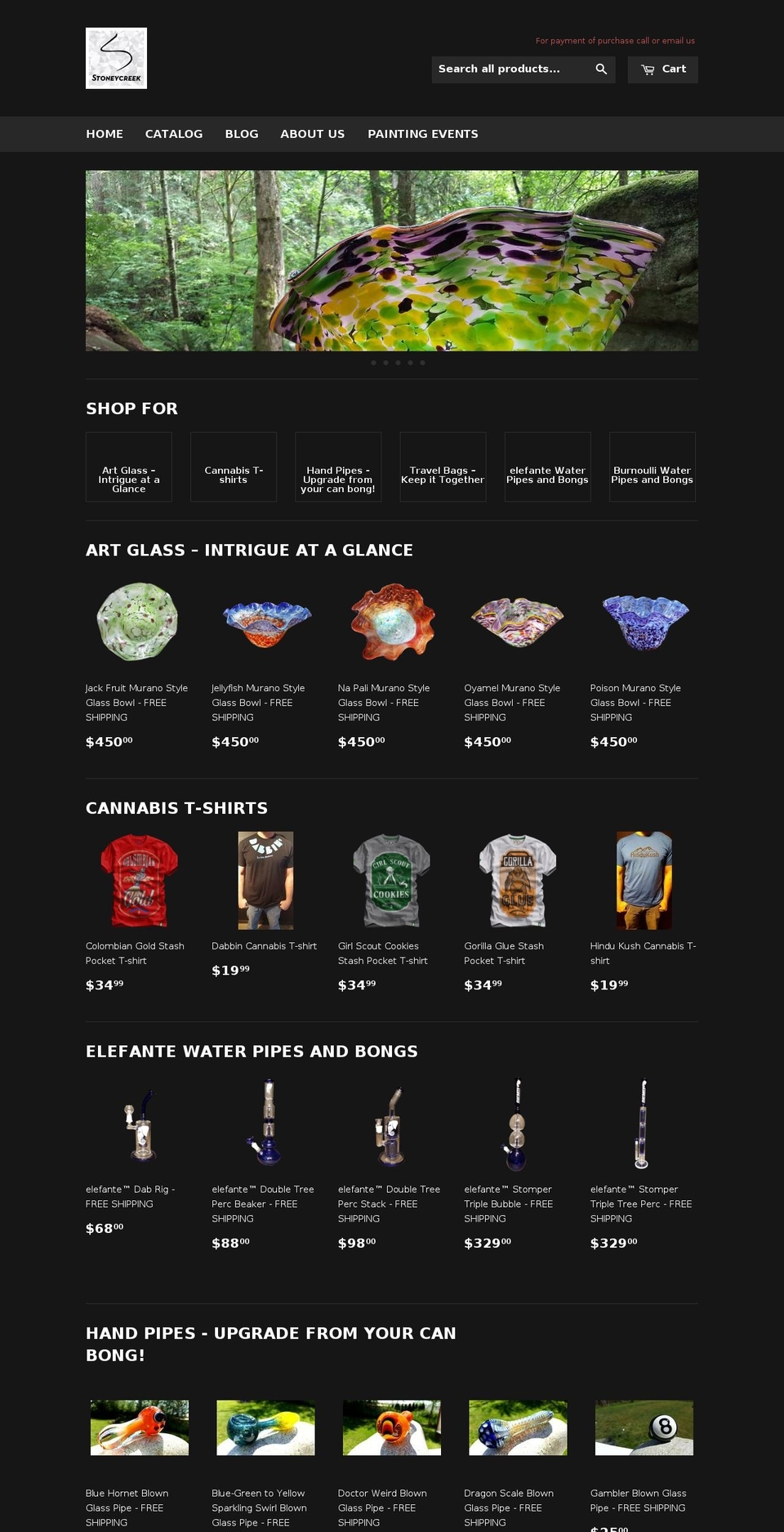 stoneycreekglassware.com shopify website screenshot