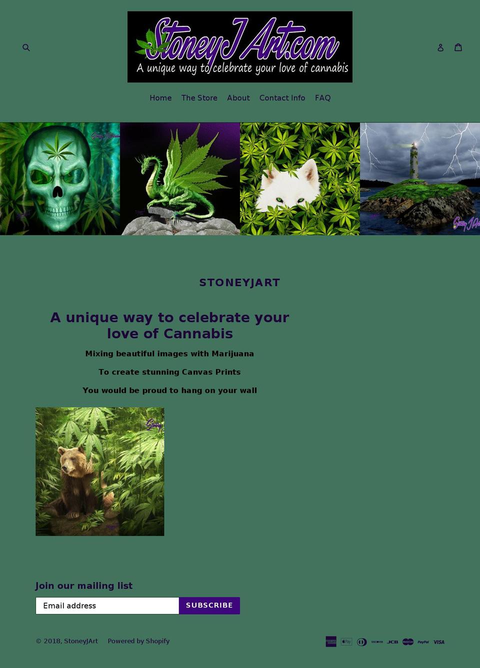 stoneyjart.com — Shopify storefront screenshot
