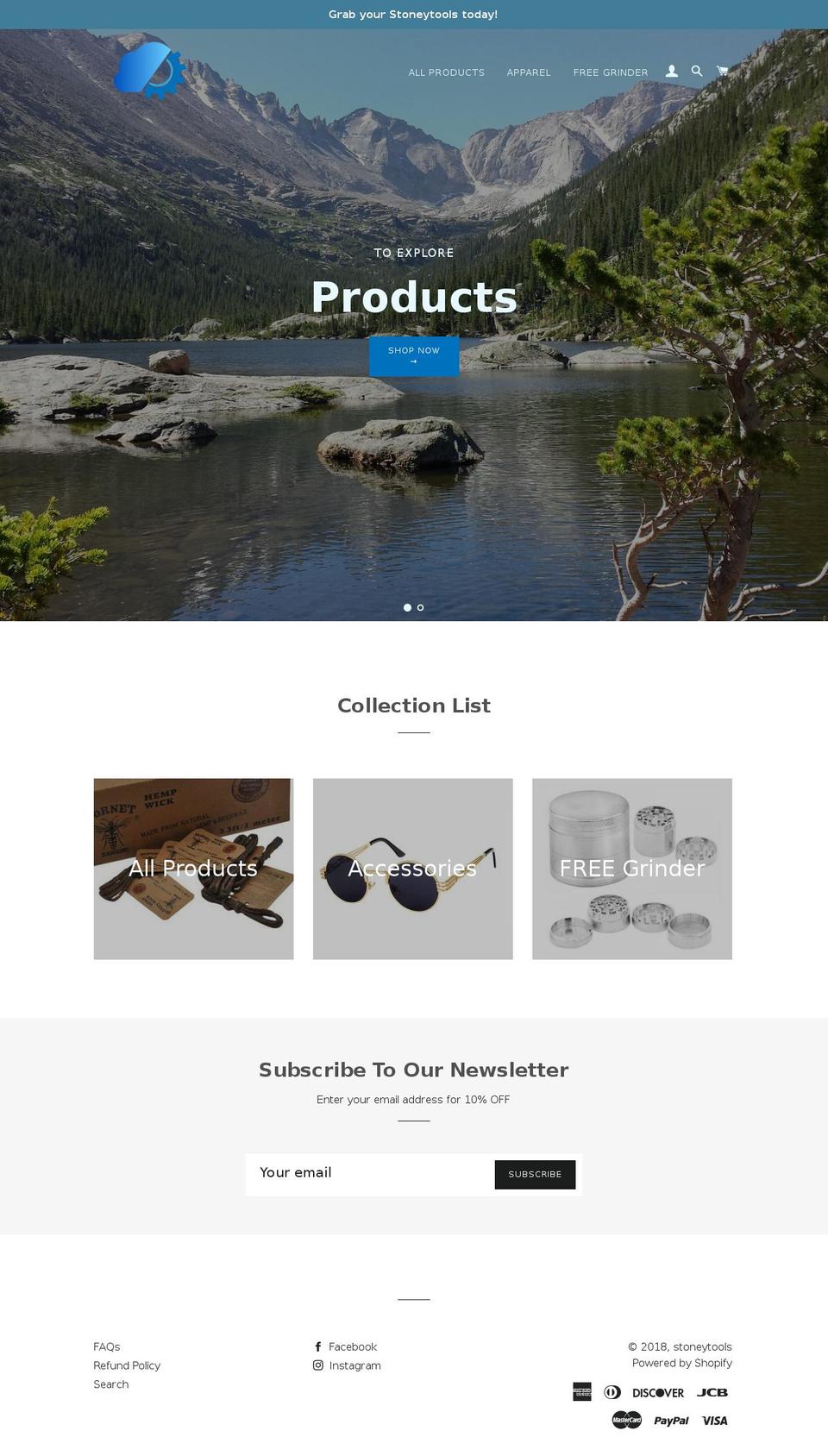 stoneytools.com shopify website screenshot