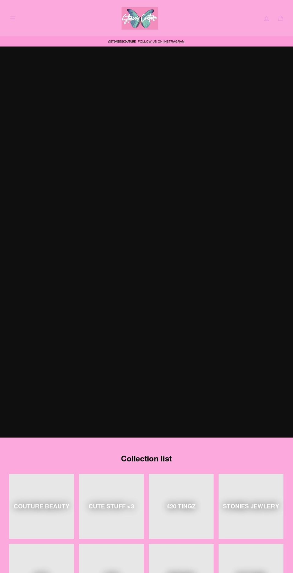 stoniescouture.com shopify website screenshot