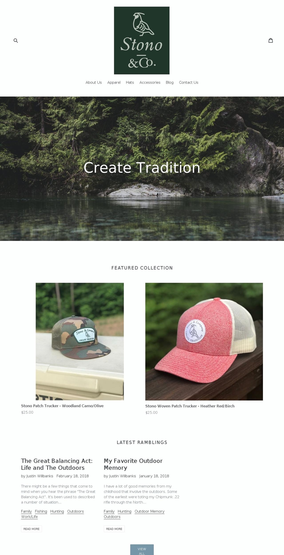 stonoandcompany.com — Shopify storefront screenshot
