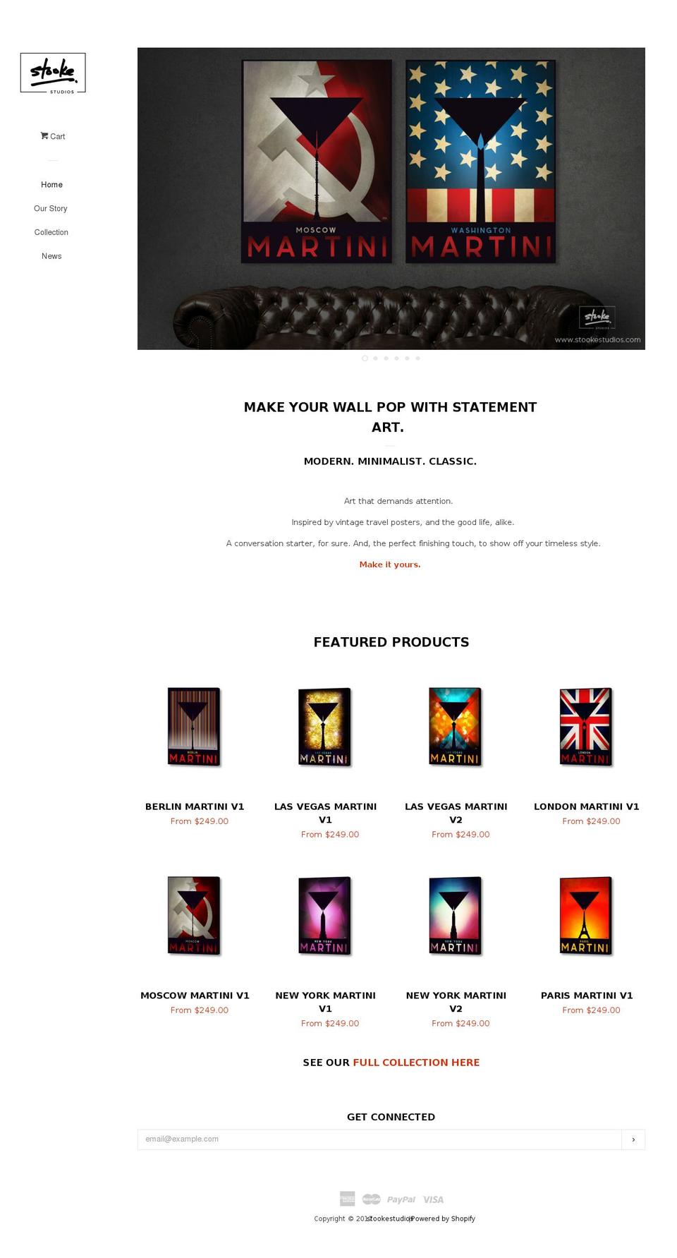 stookestudios.com shopify website screenshot