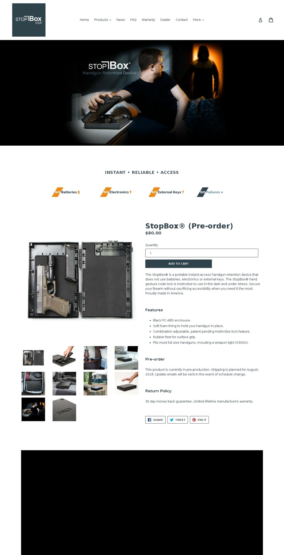 stopboxusa.com shopify website screenshot