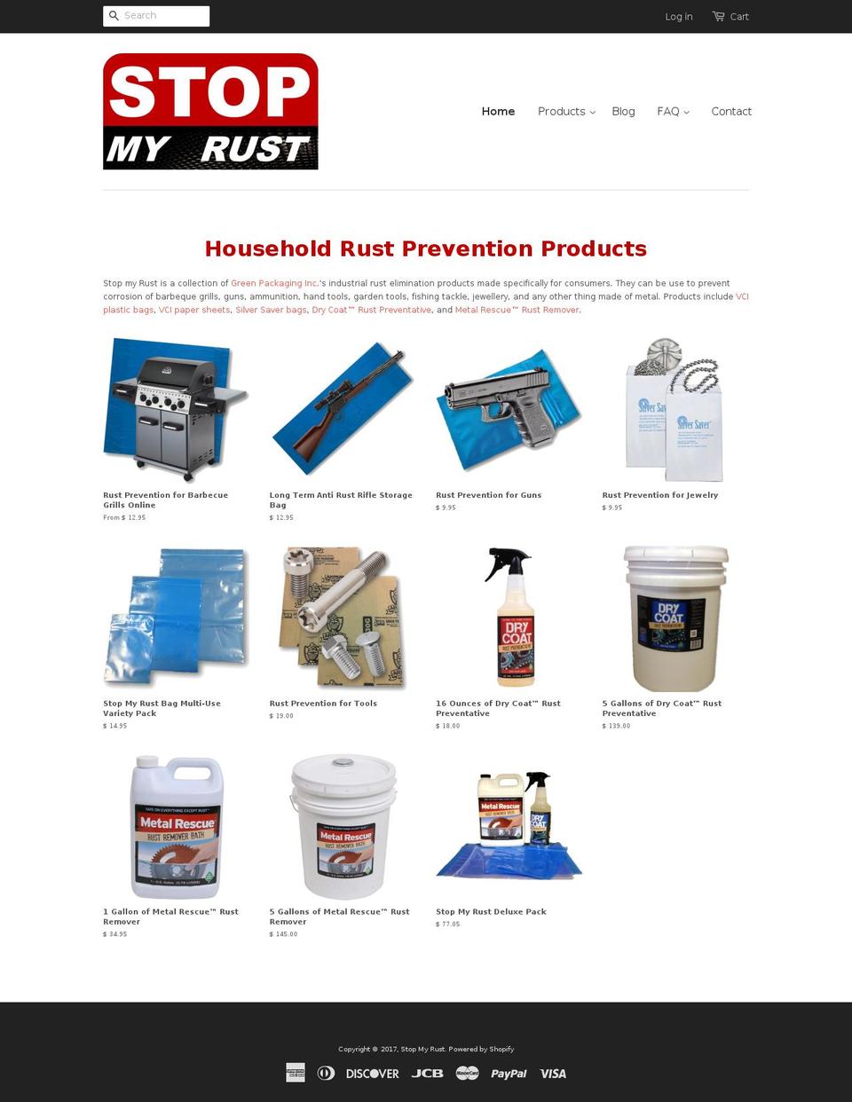 stopmyrust.com shopify website screenshot