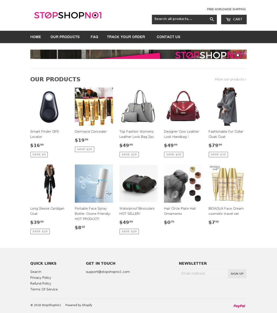 New Theme Shopify theme site example stopshopno1.com
