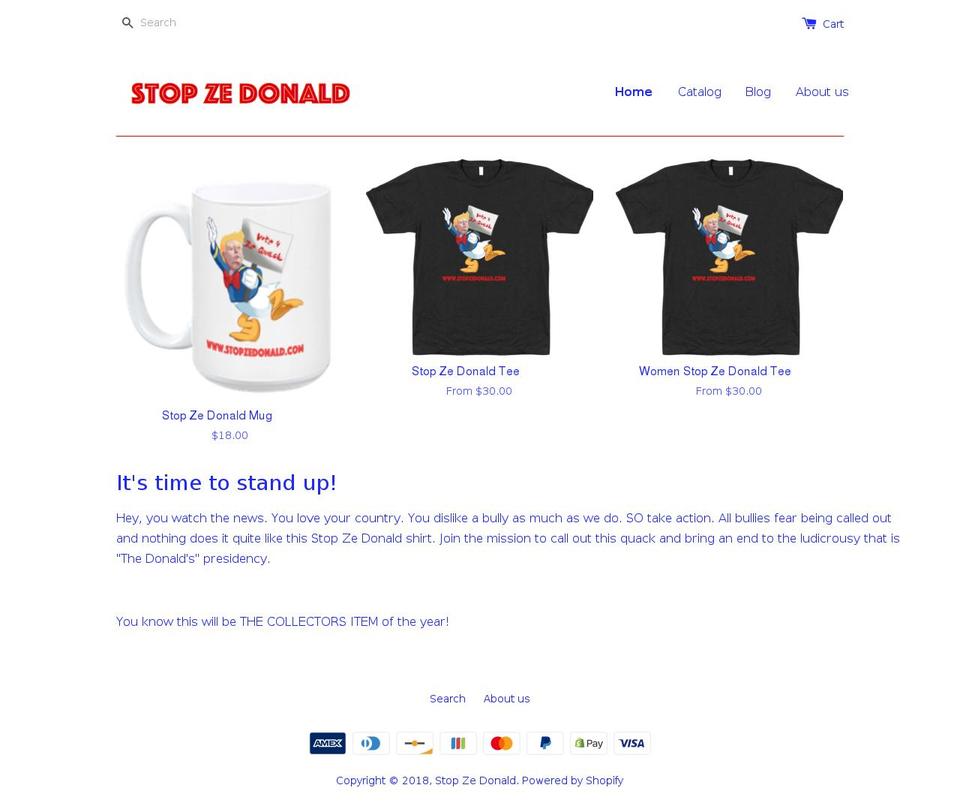 stopzedonald.com shopify website screenshot