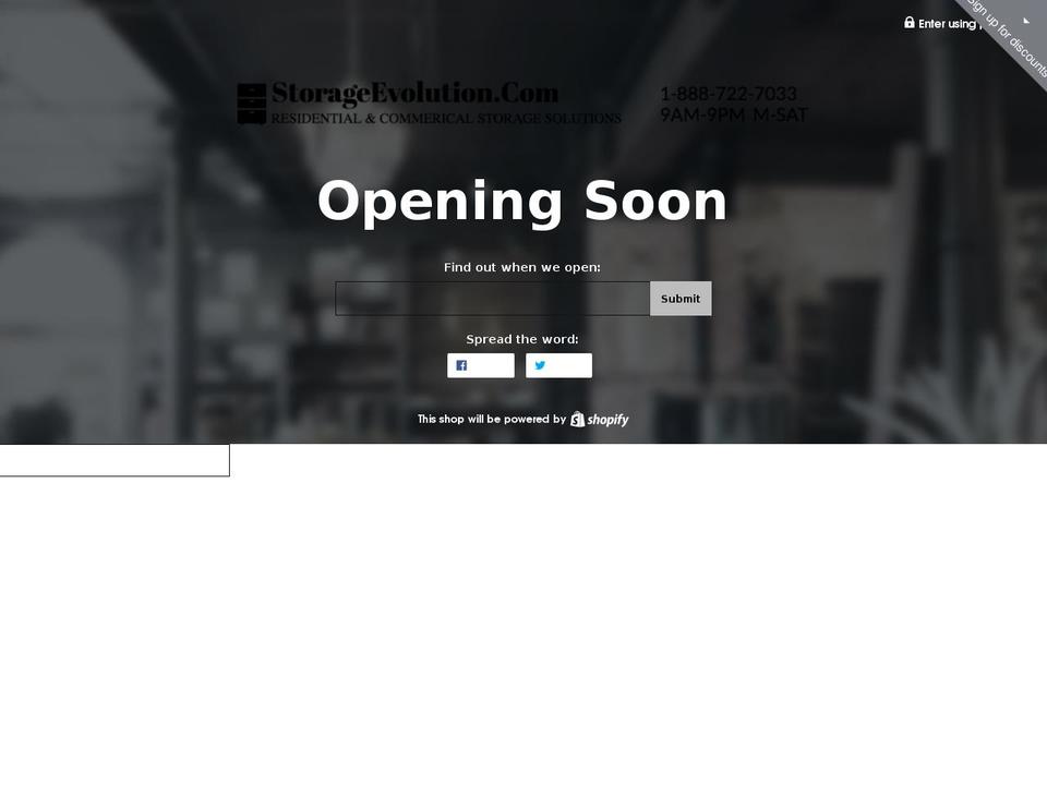 dsl-theme-sept3 Shopify theme site example storageevolution.com