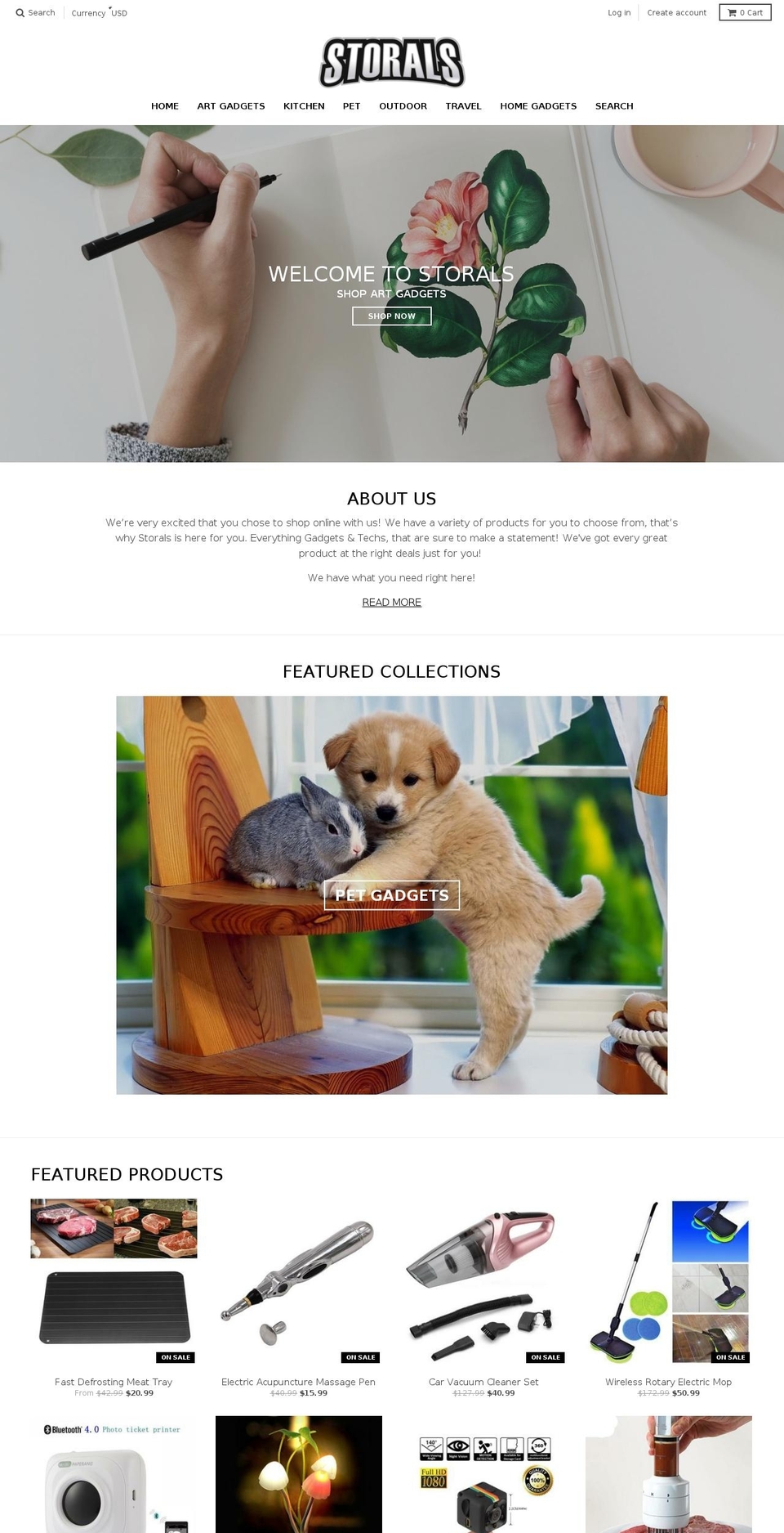 storals.com shopify website screenshot