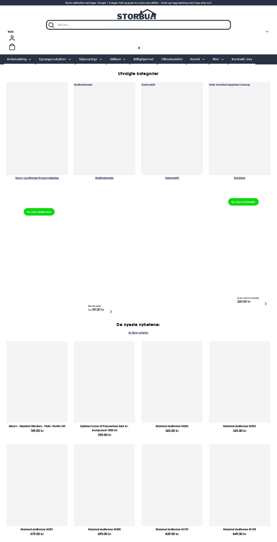 storbua.no shopify website screenshot