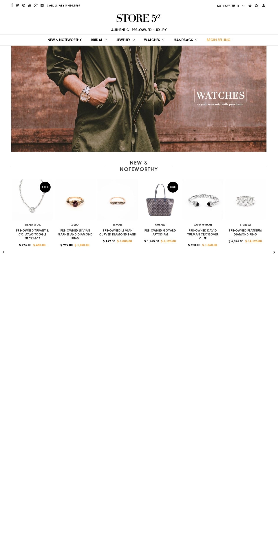 store-five.diamonds shopify website screenshot