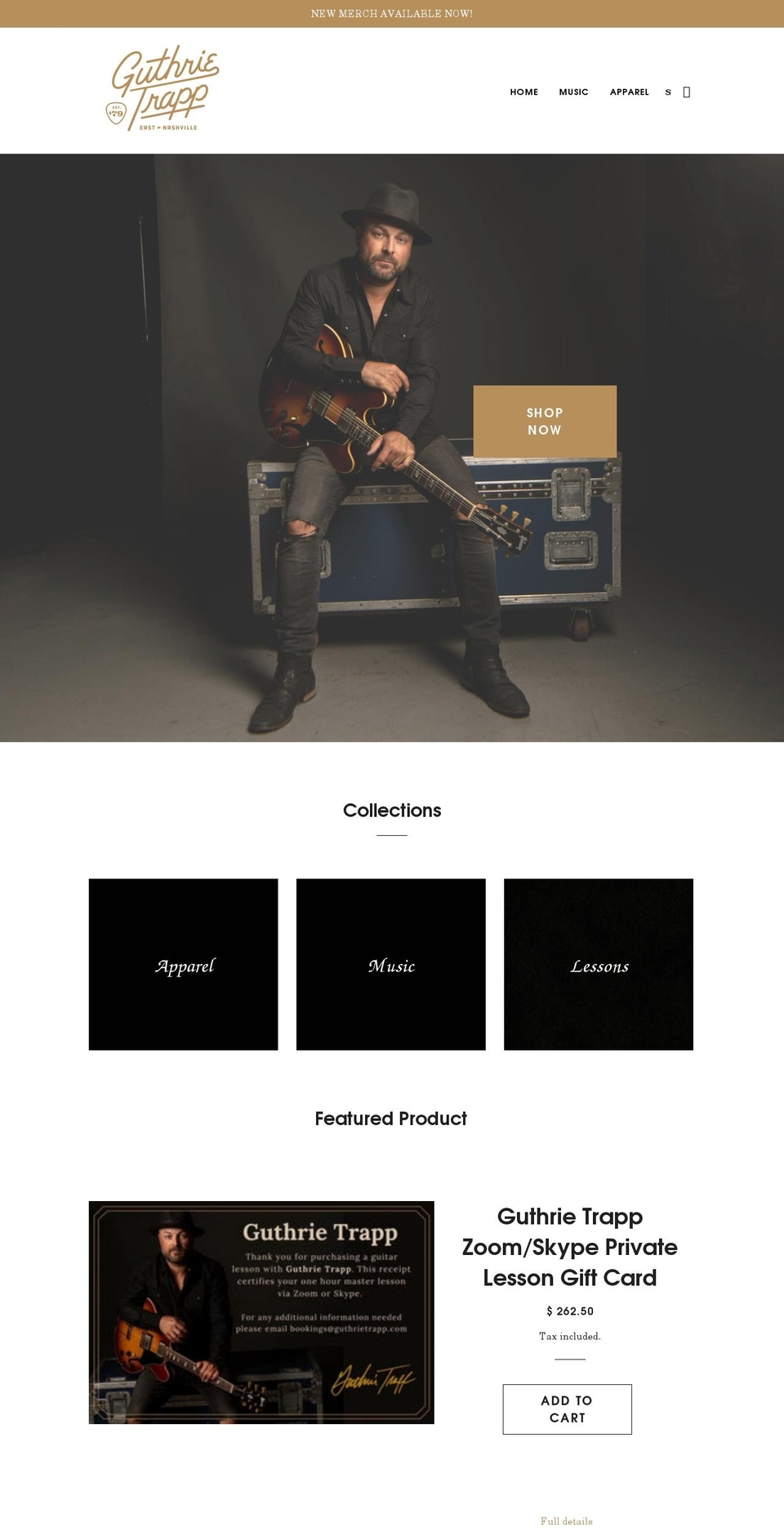 store-guthrietrapp-com.myshopify.com shopify website screenshot