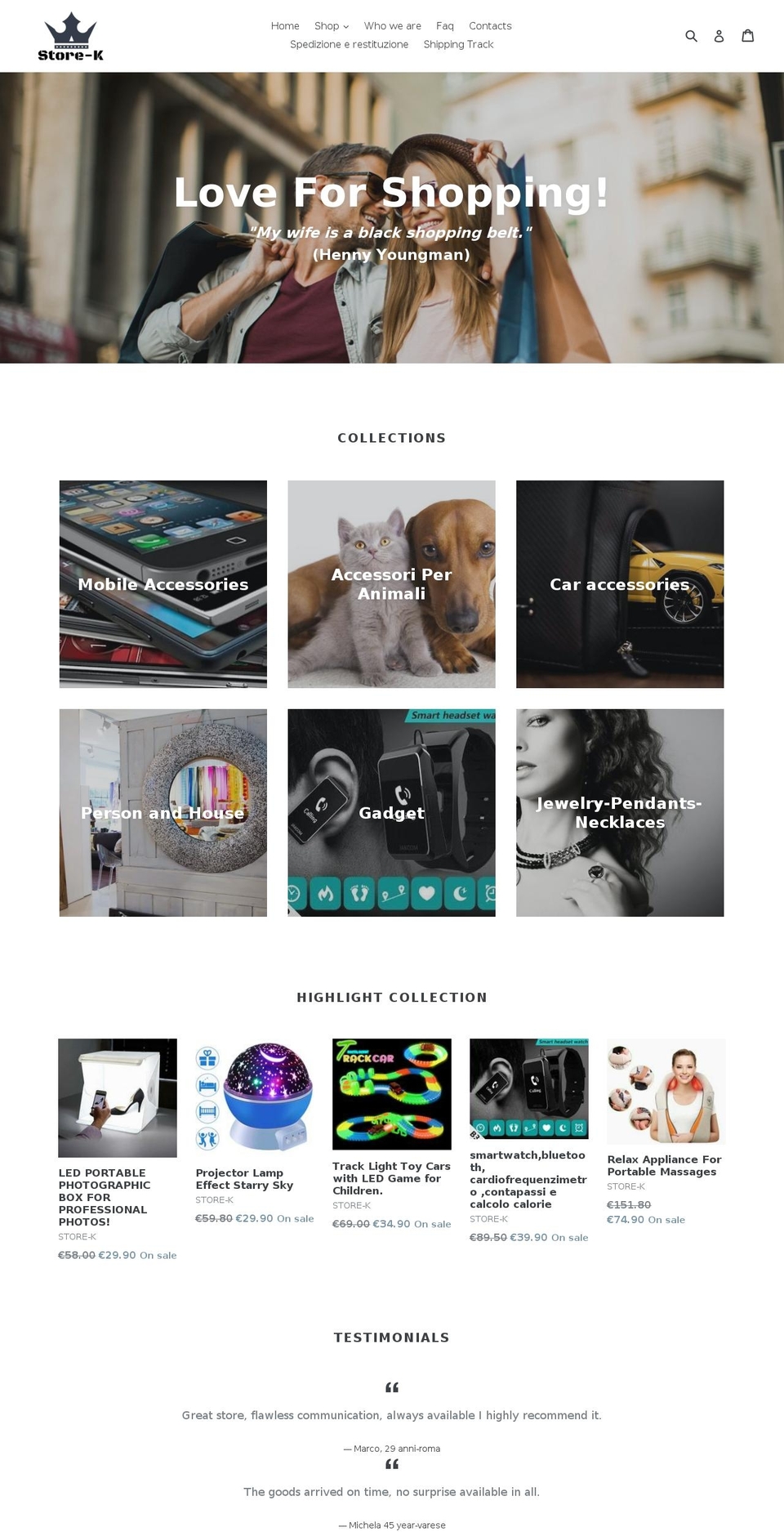 store-k.com shopify website screenshot