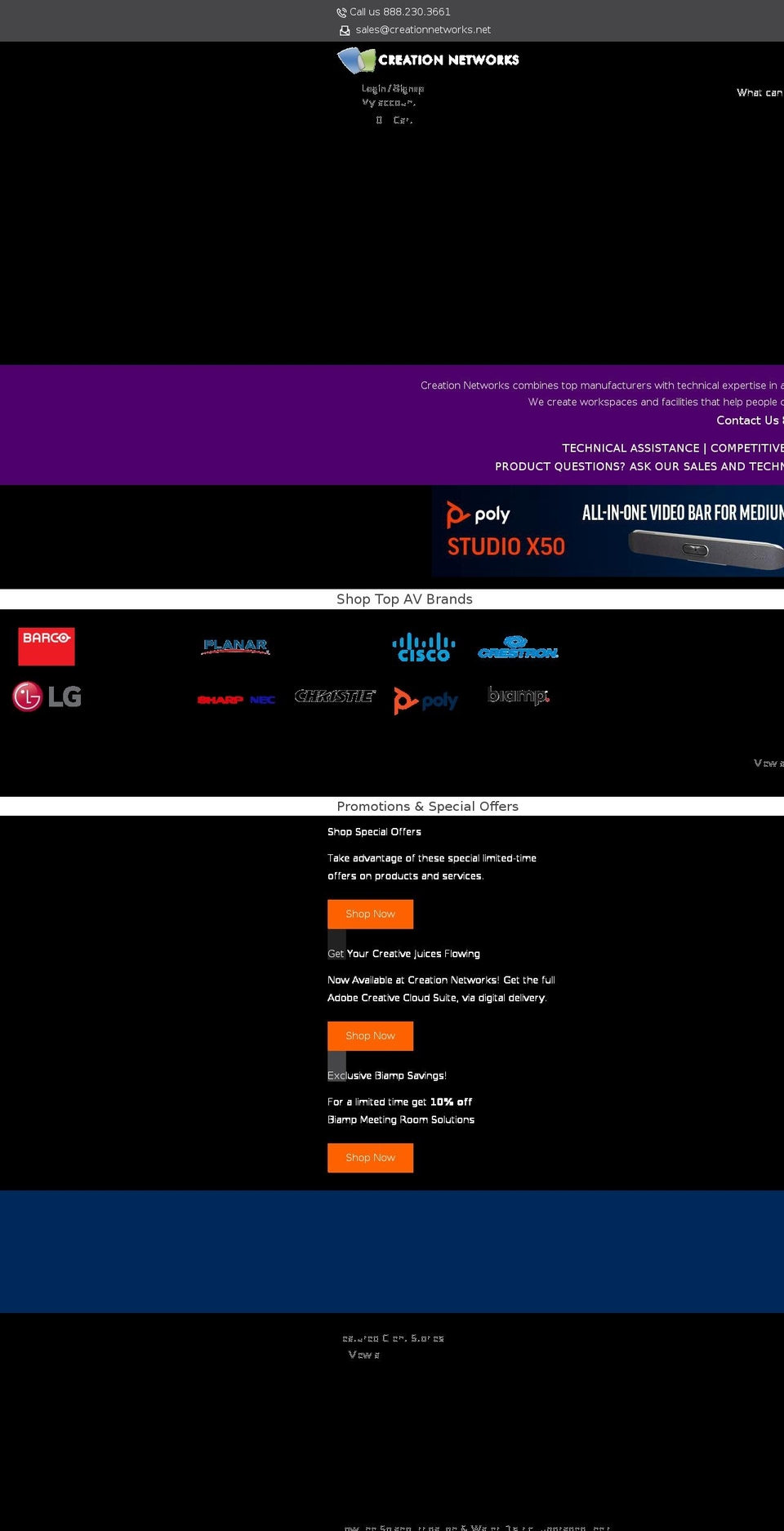 store.creationnetworks.net shopify website screenshot