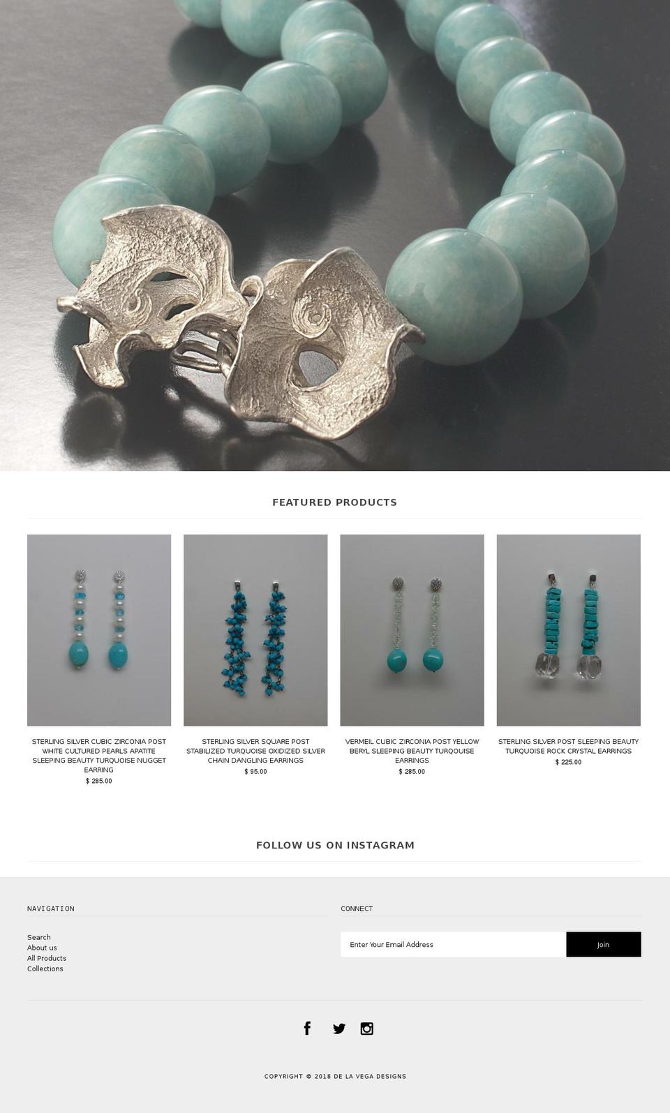 store.delavegadesigns.com shopify website screenshot