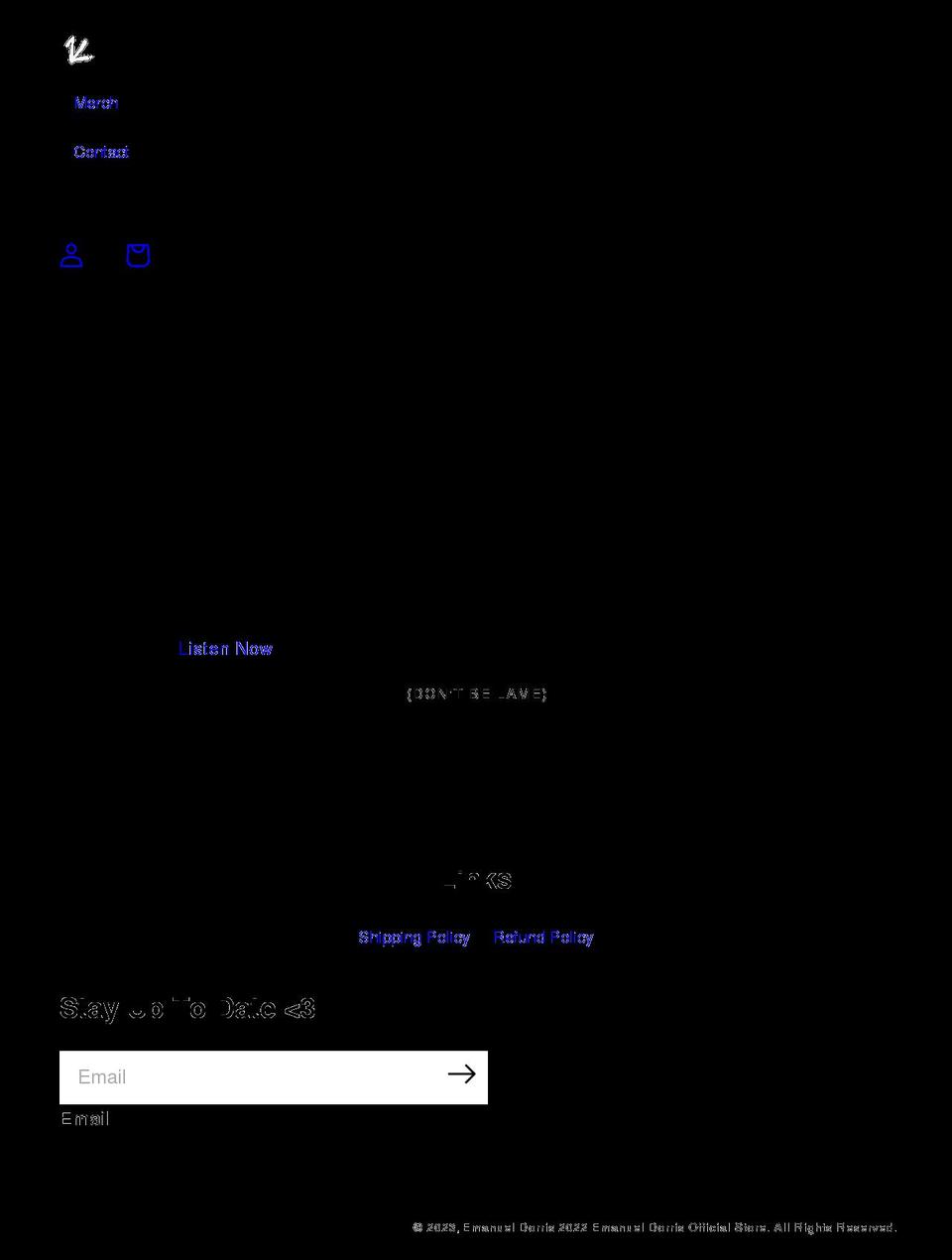 store.emanueldorris.com shopify website screenshot