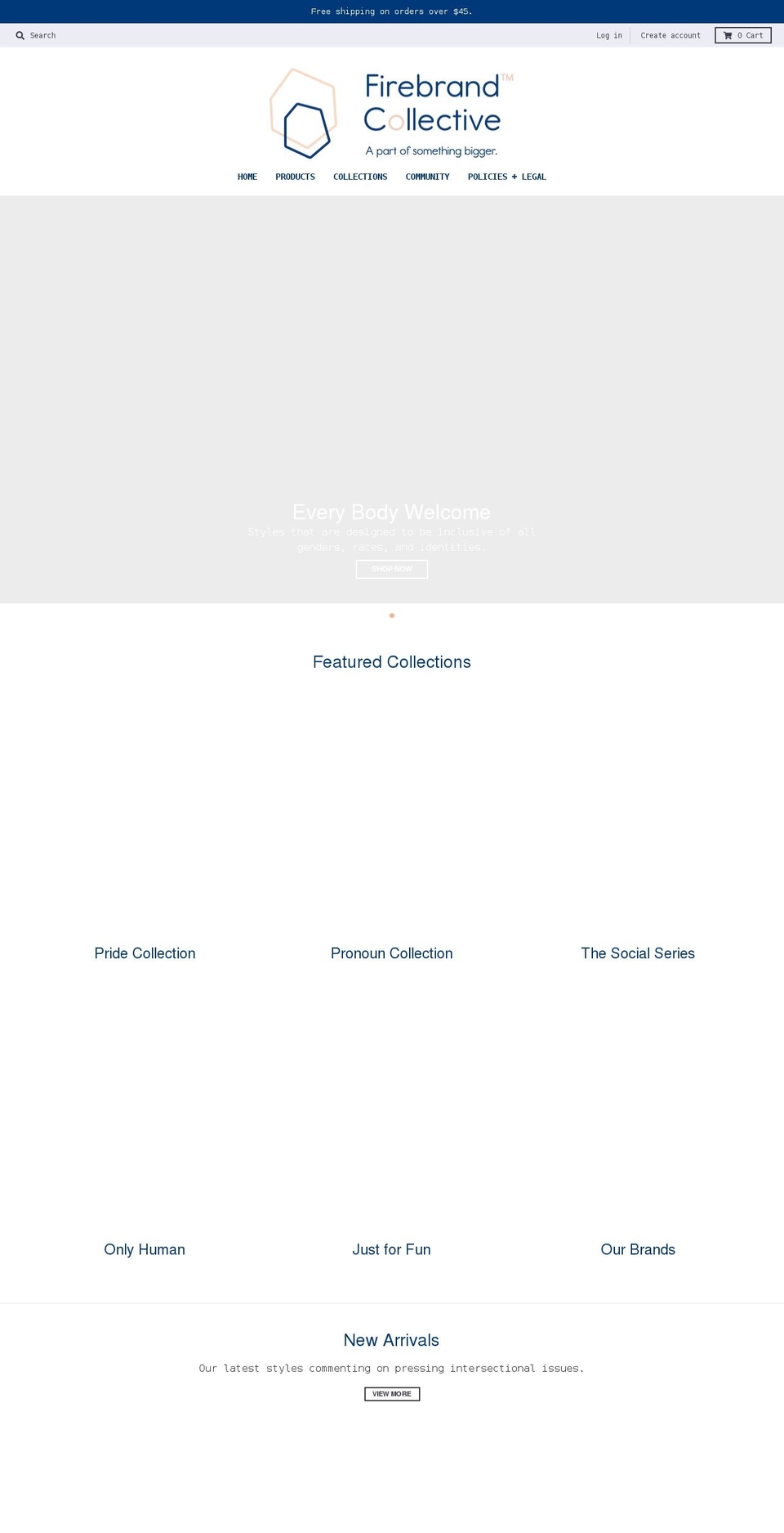 store.firebrand-collective.com shopify website screenshot