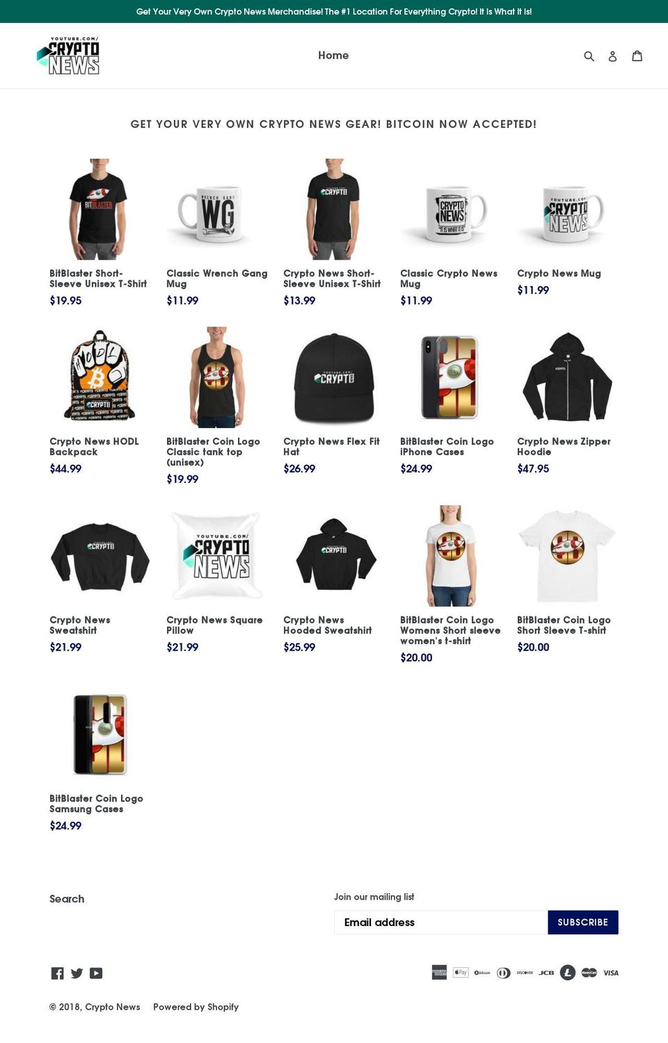 store.getcryptonews.com — Shopify storefront screenshot