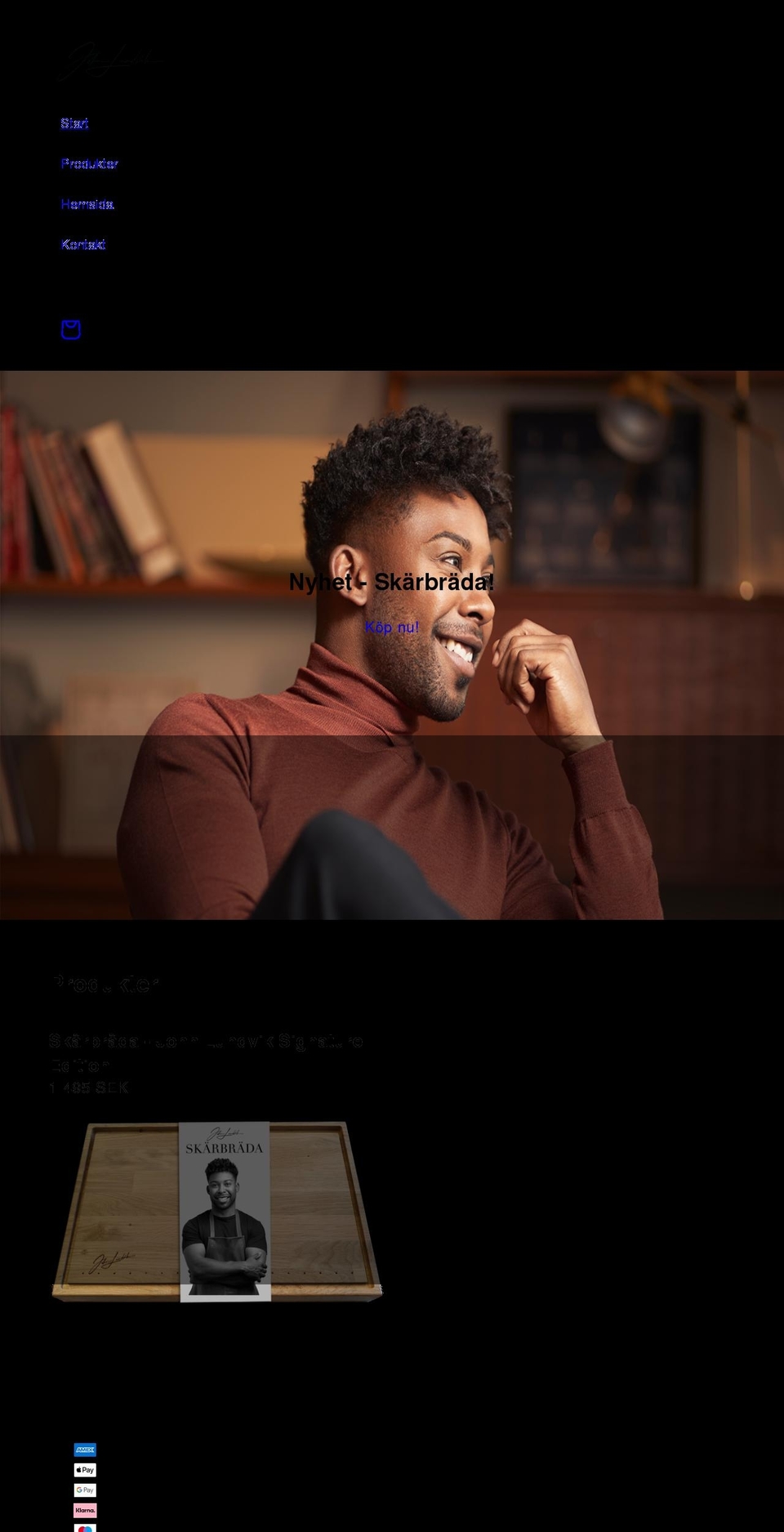 store.johnlundvik.se shopify website screenshot