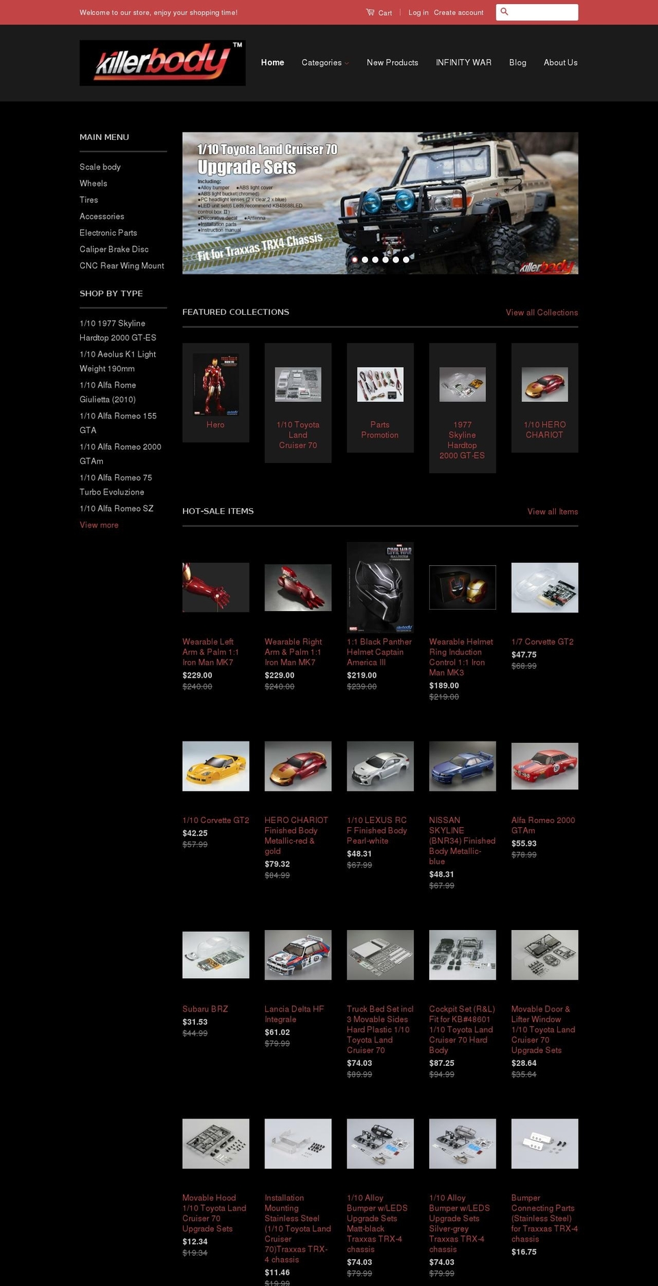 store.killerbody.com shopify website screenshot