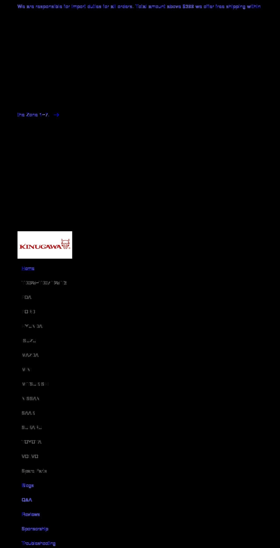 store.kinugawaturbosystems.com shopify website screenshot
