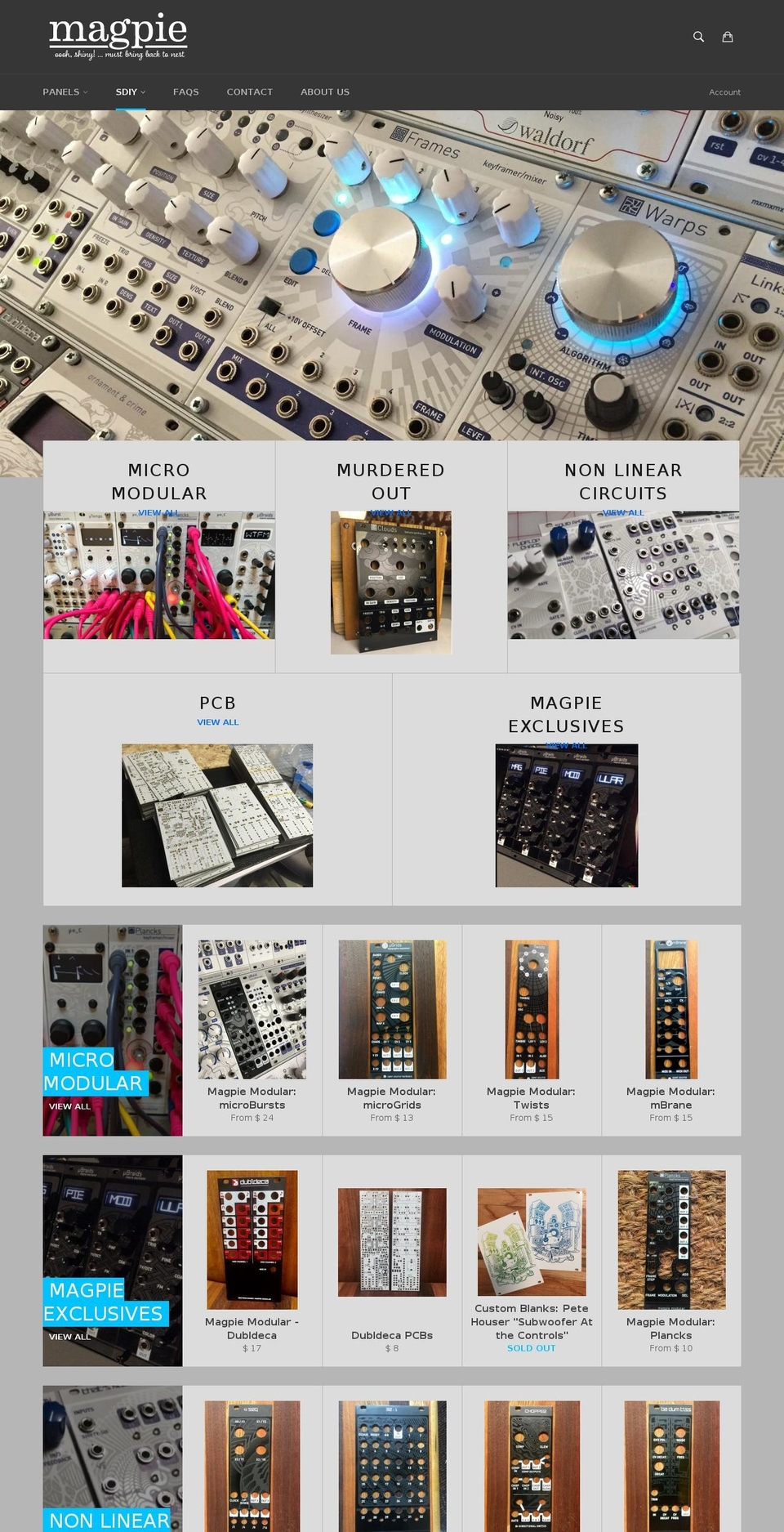 store.magpiemodular.com — Shopify storefront screenshot