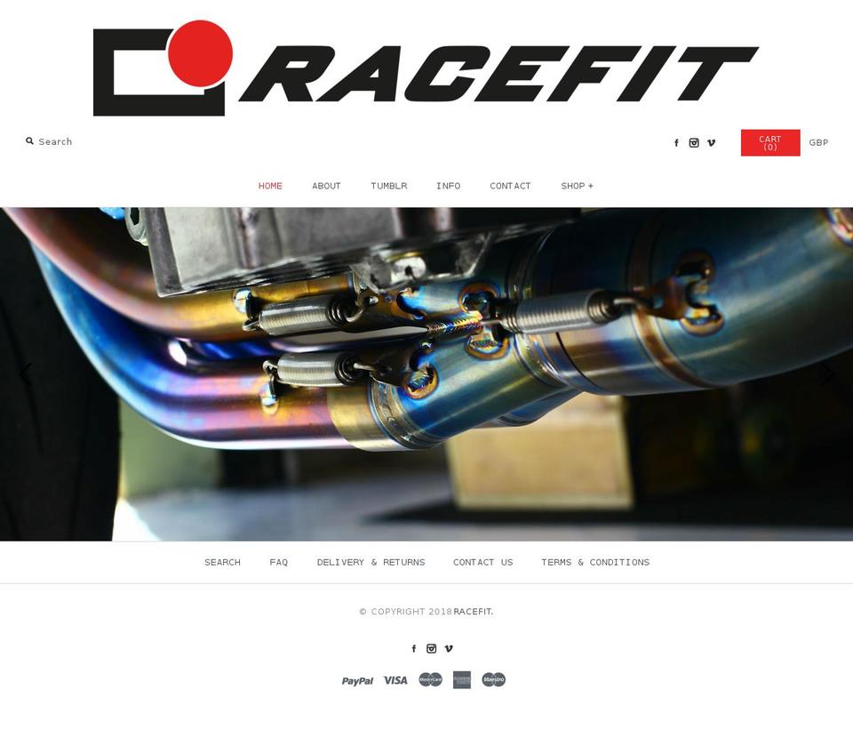 store.racefituk.com — Shopify storefront screenshot