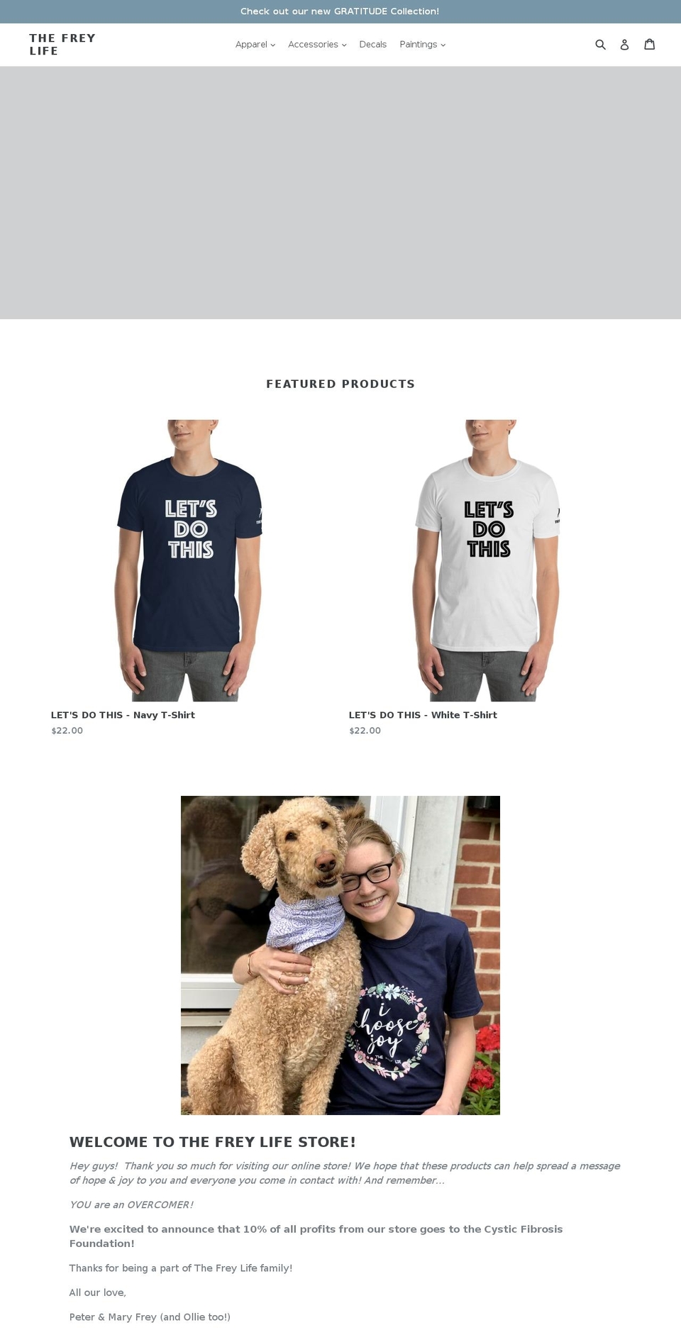 store.thefreylife.com shopify website screenshot