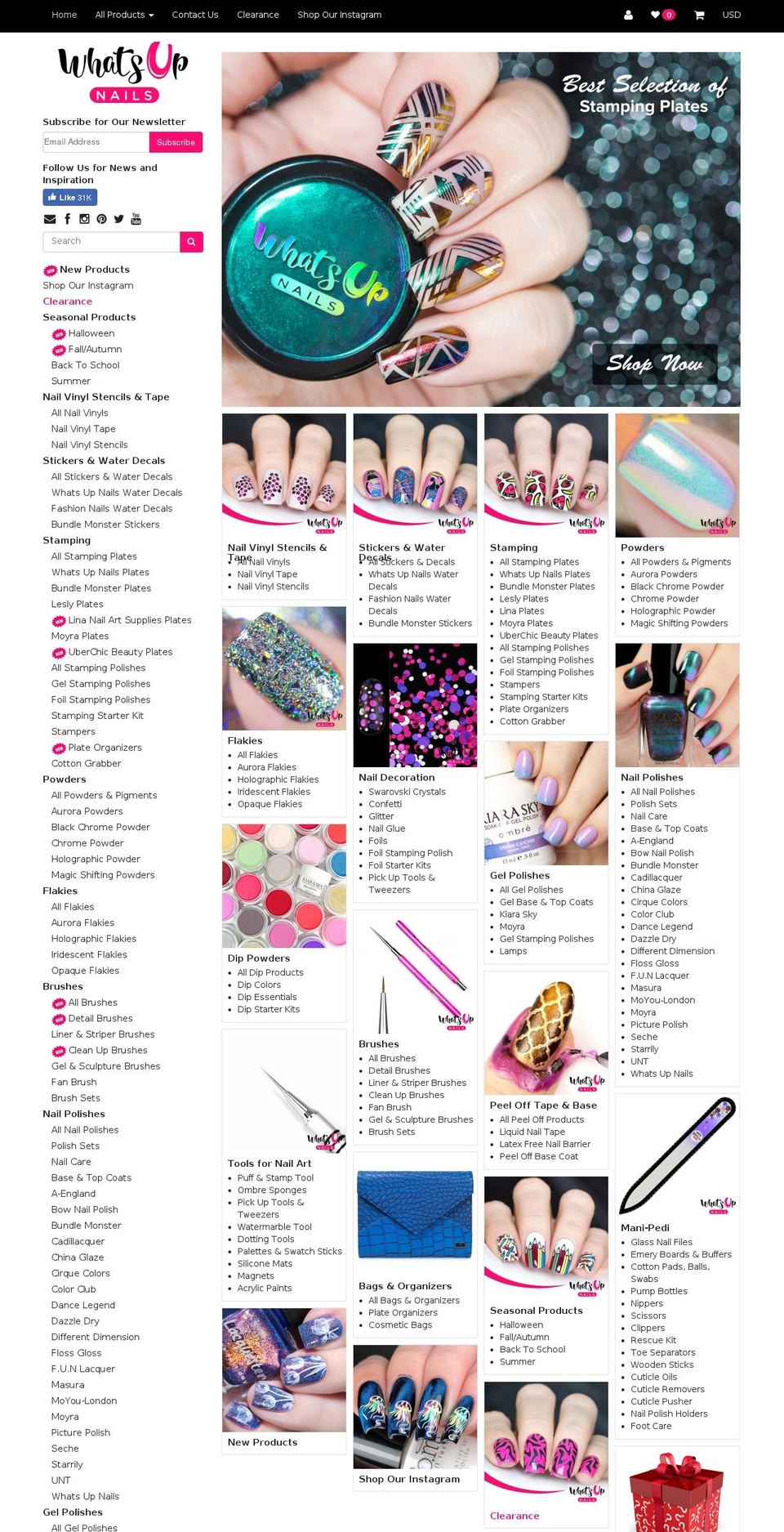 WUN Production Shopify theme site example store.whatsupnails.com