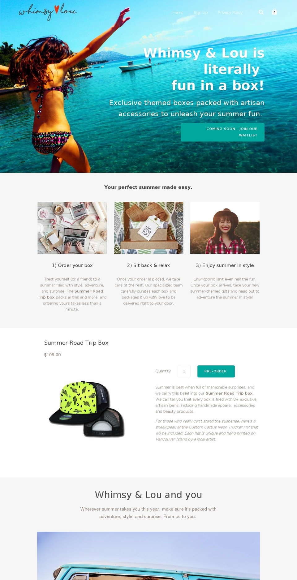 store.whimsyandlou.com — Shopify storefront screenshot