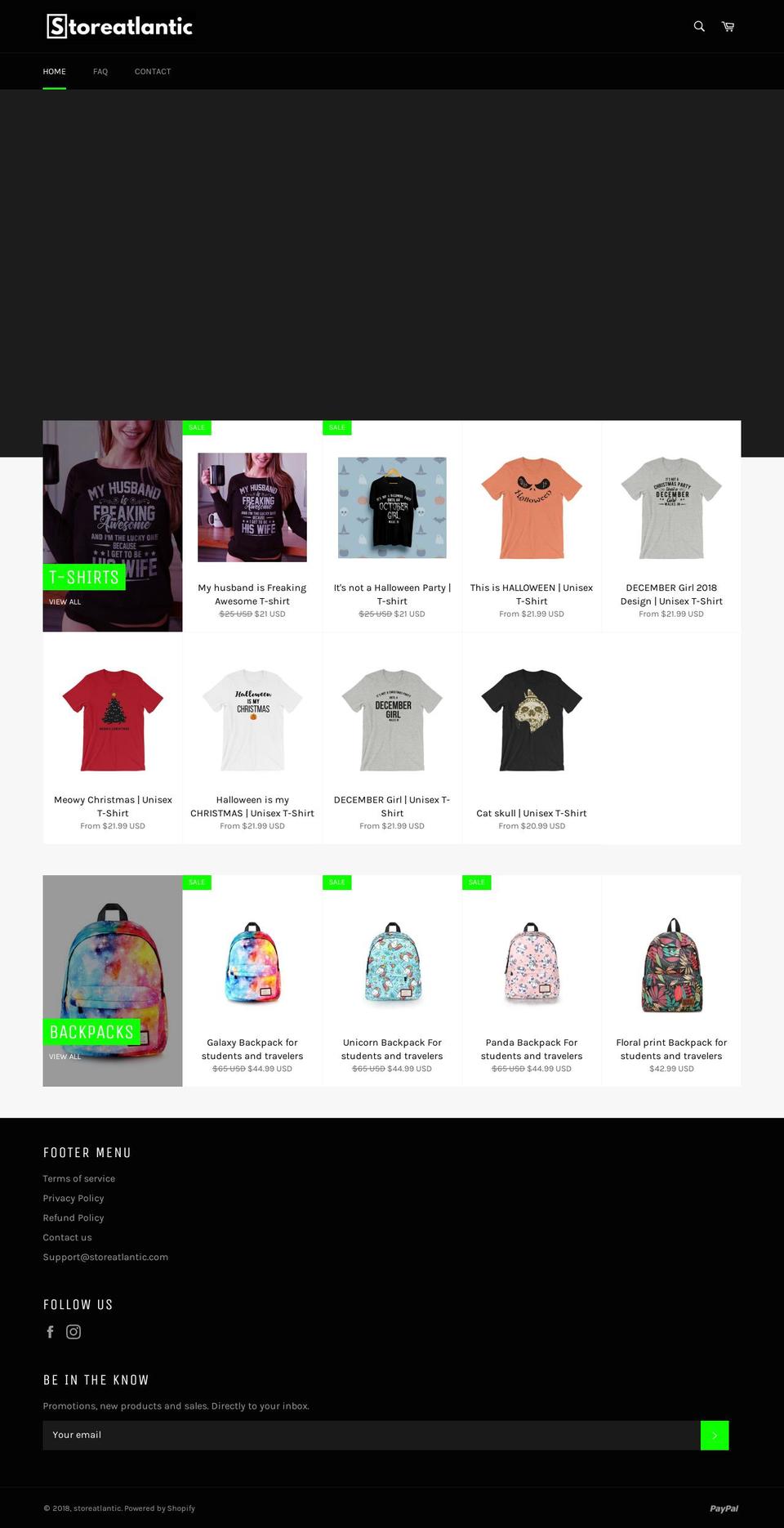 storeatlantic.com — Shopify storefront screenshot