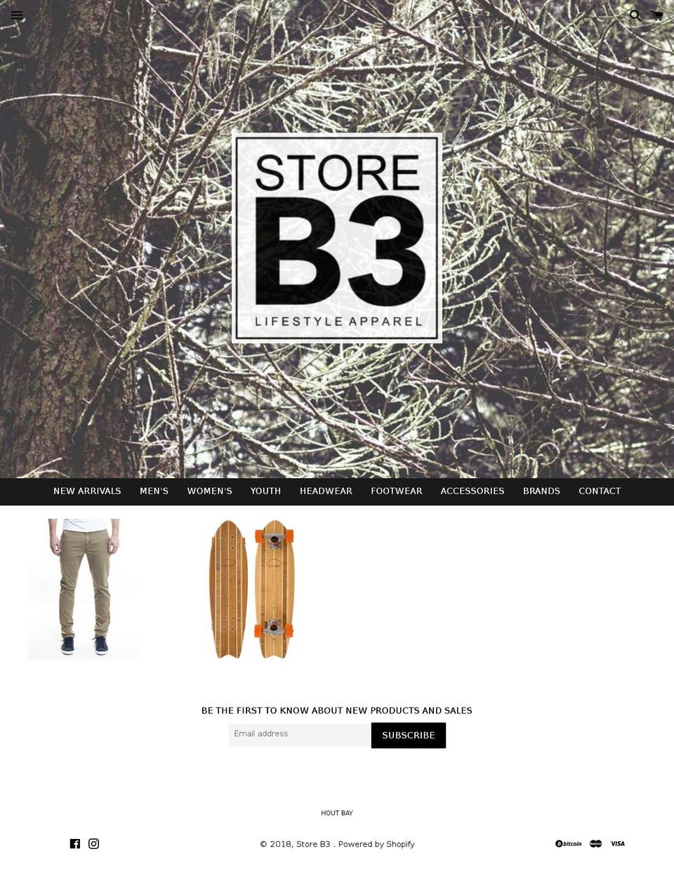 storeb3.com shopify website screenshot