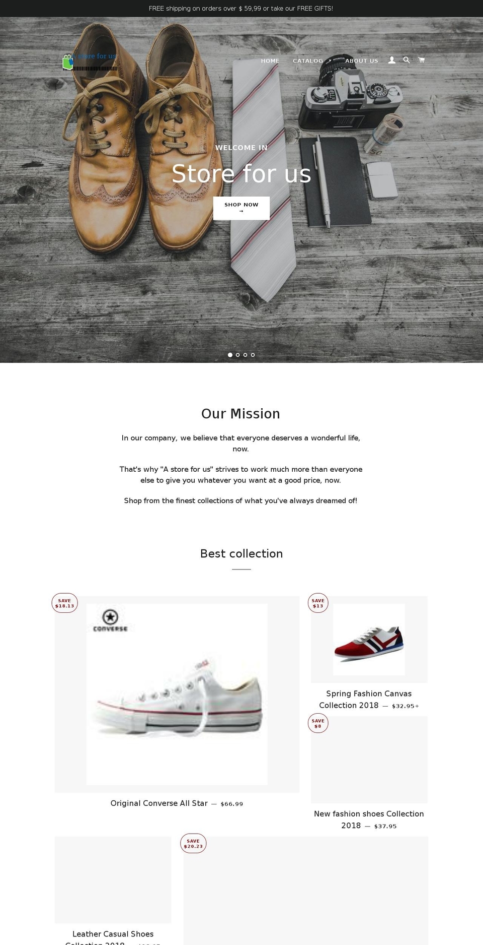 storefor.us shopify website screenshot