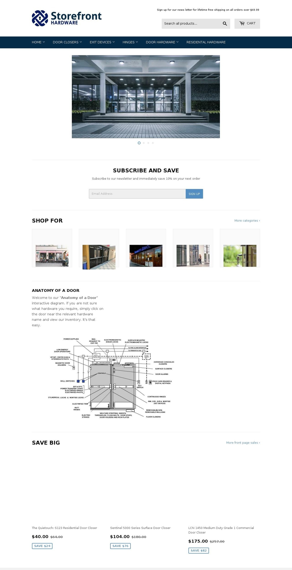 storefronthardware.biz shopify website screenshot