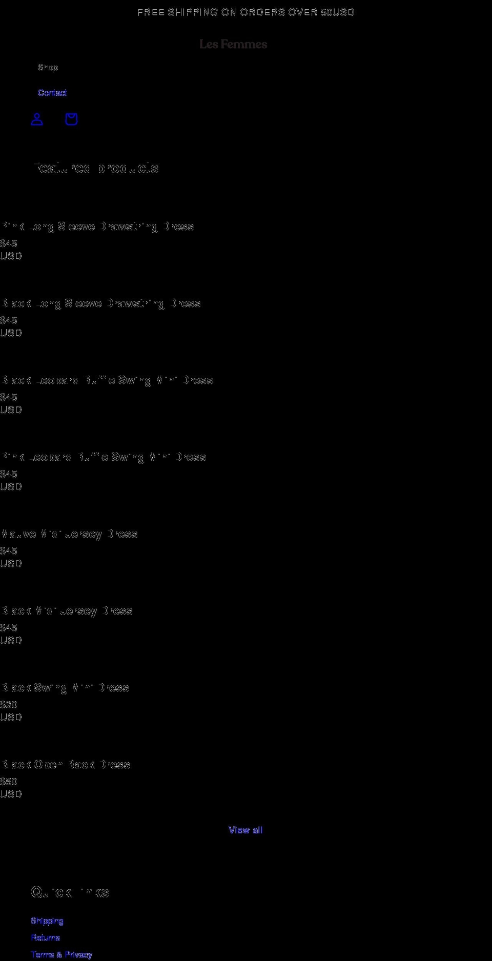 storelesfemmes.com shopify website screenshot