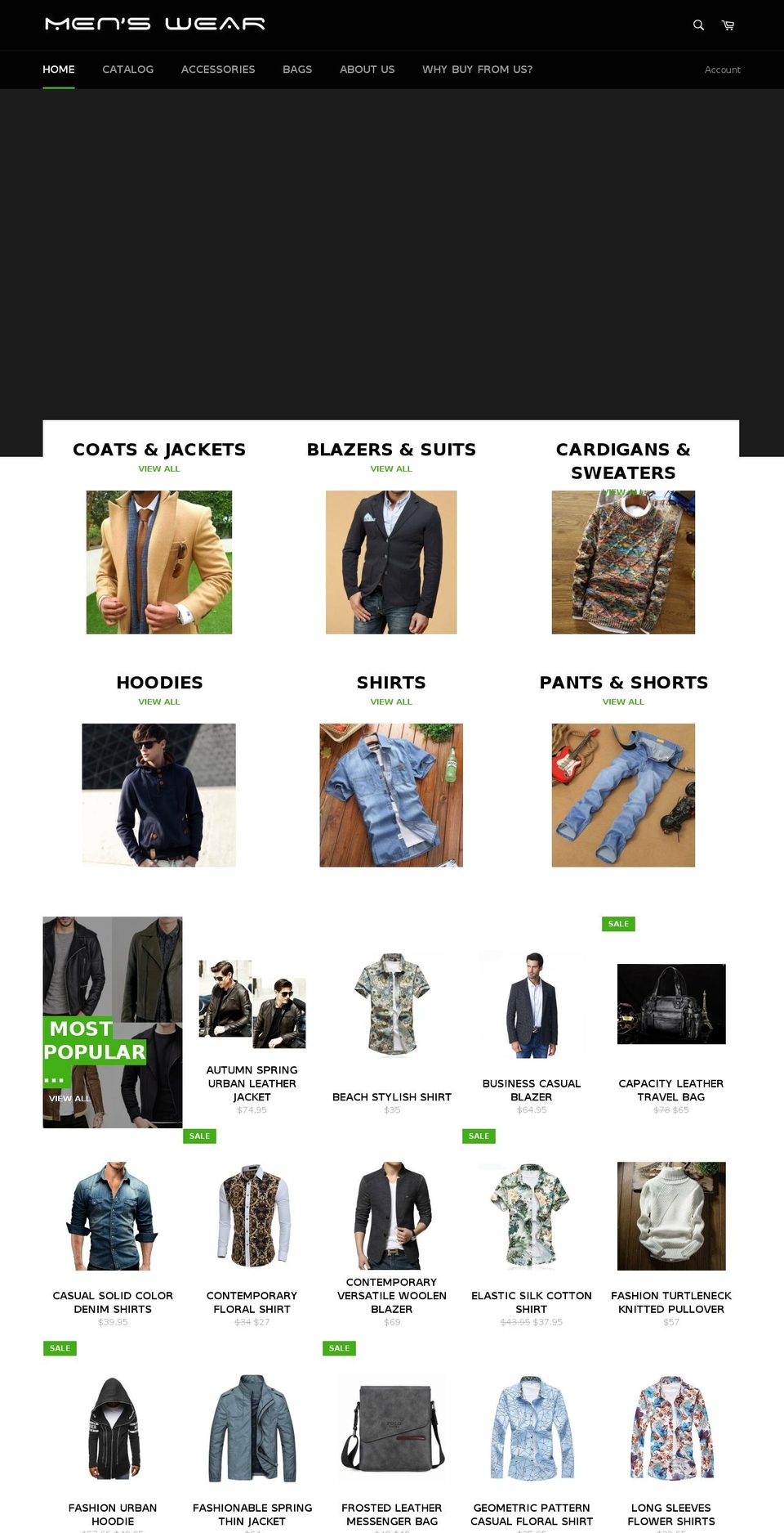 storemenswear.com — Shopify storefront screenshot