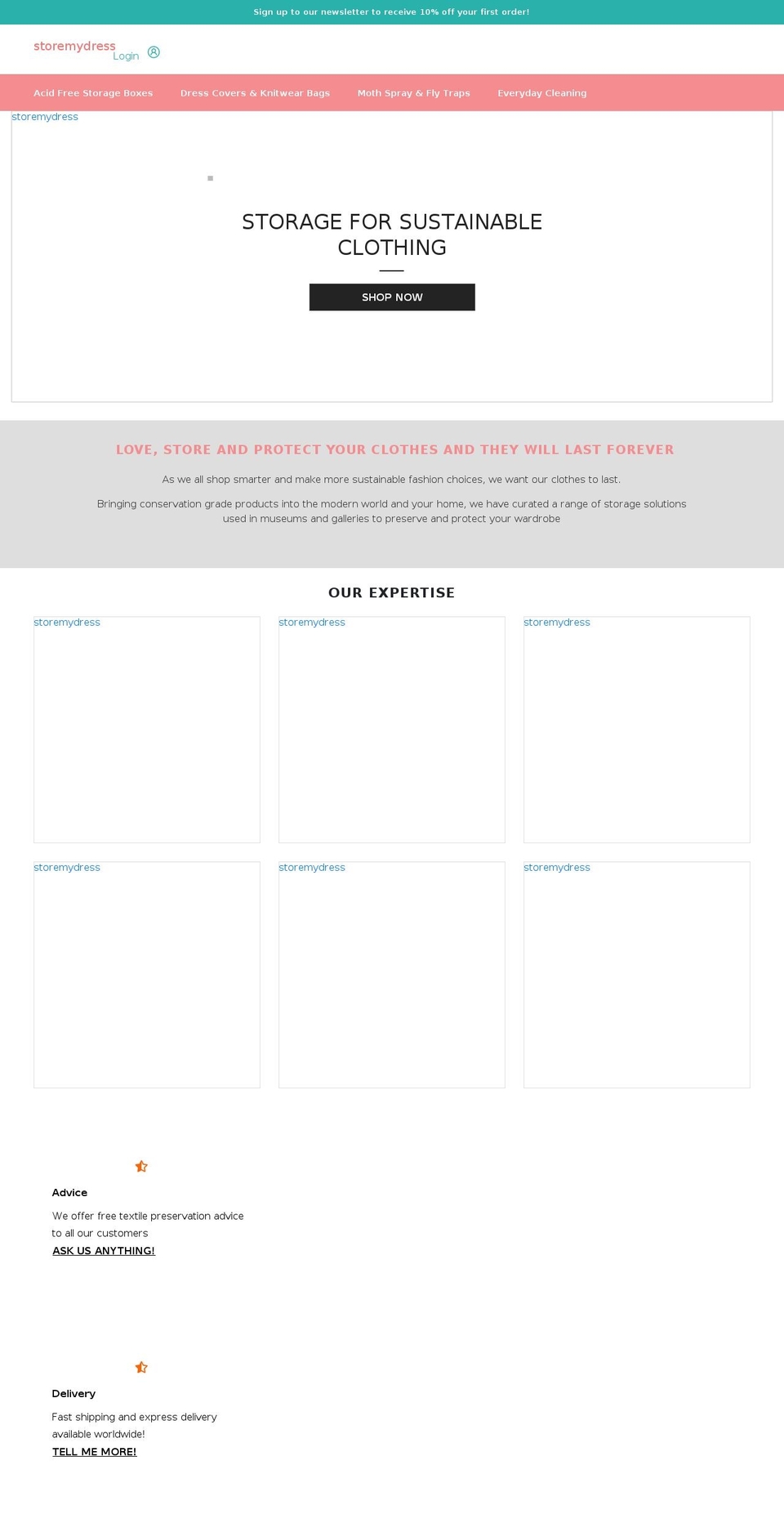 storemydress.com shopify website screenshot