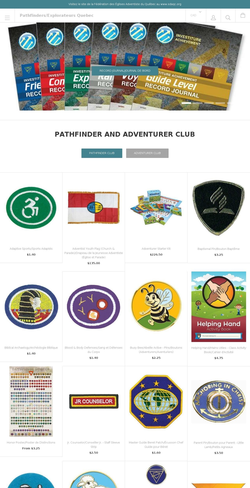 storesdaqc.org shopify website screenshot