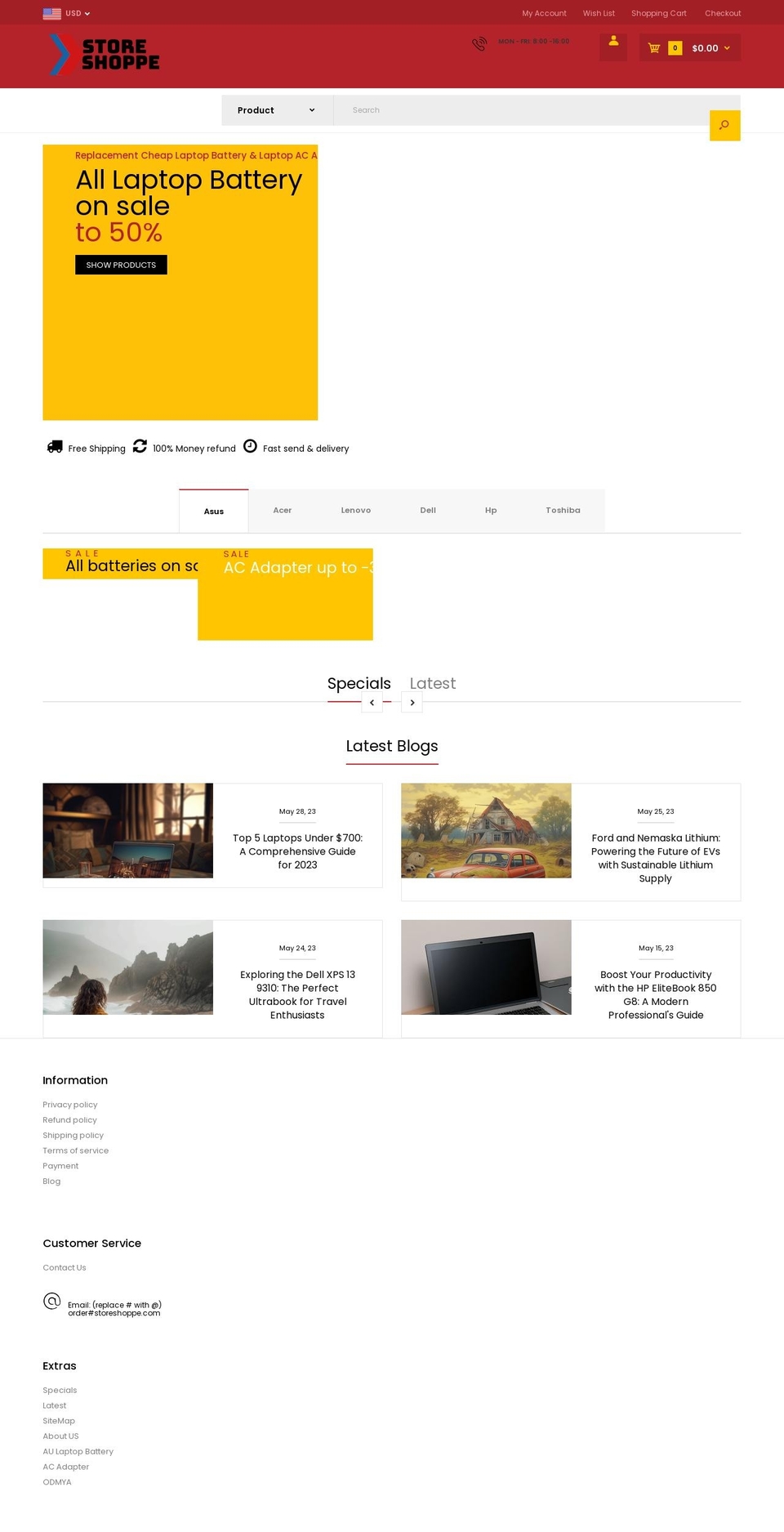 storeshoppe.com shopify website screenshot