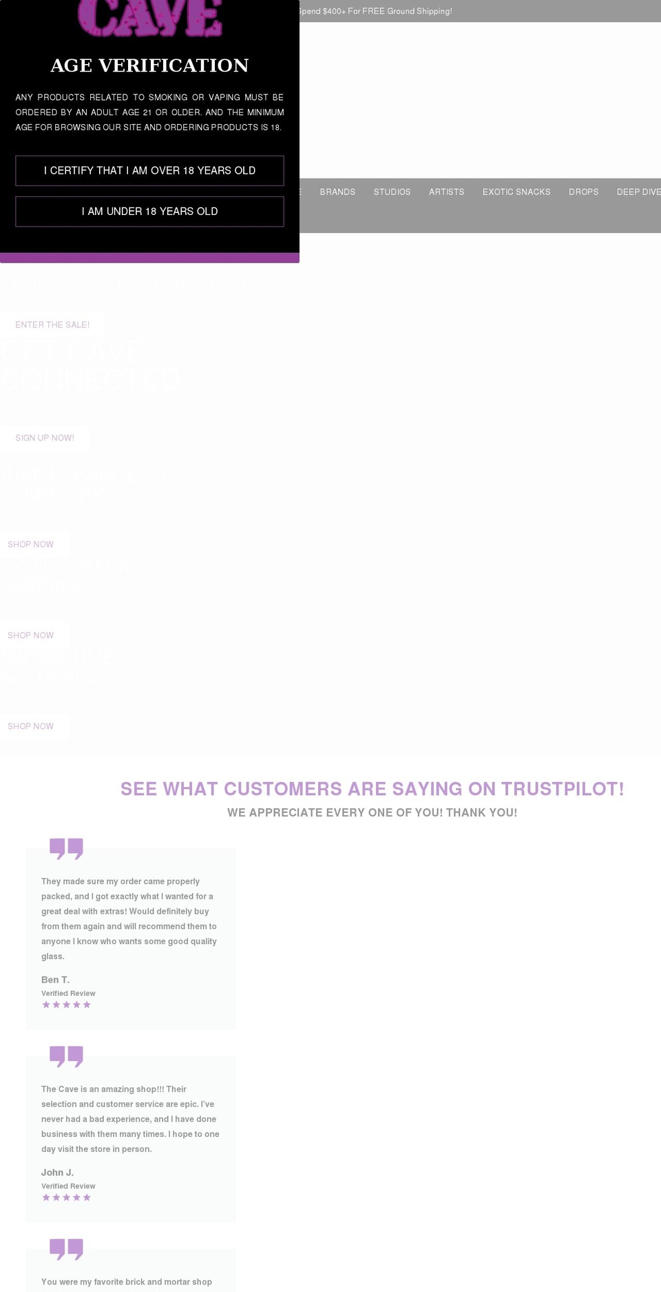 storeshopsmoke.myshopify.com shopify website screenshot