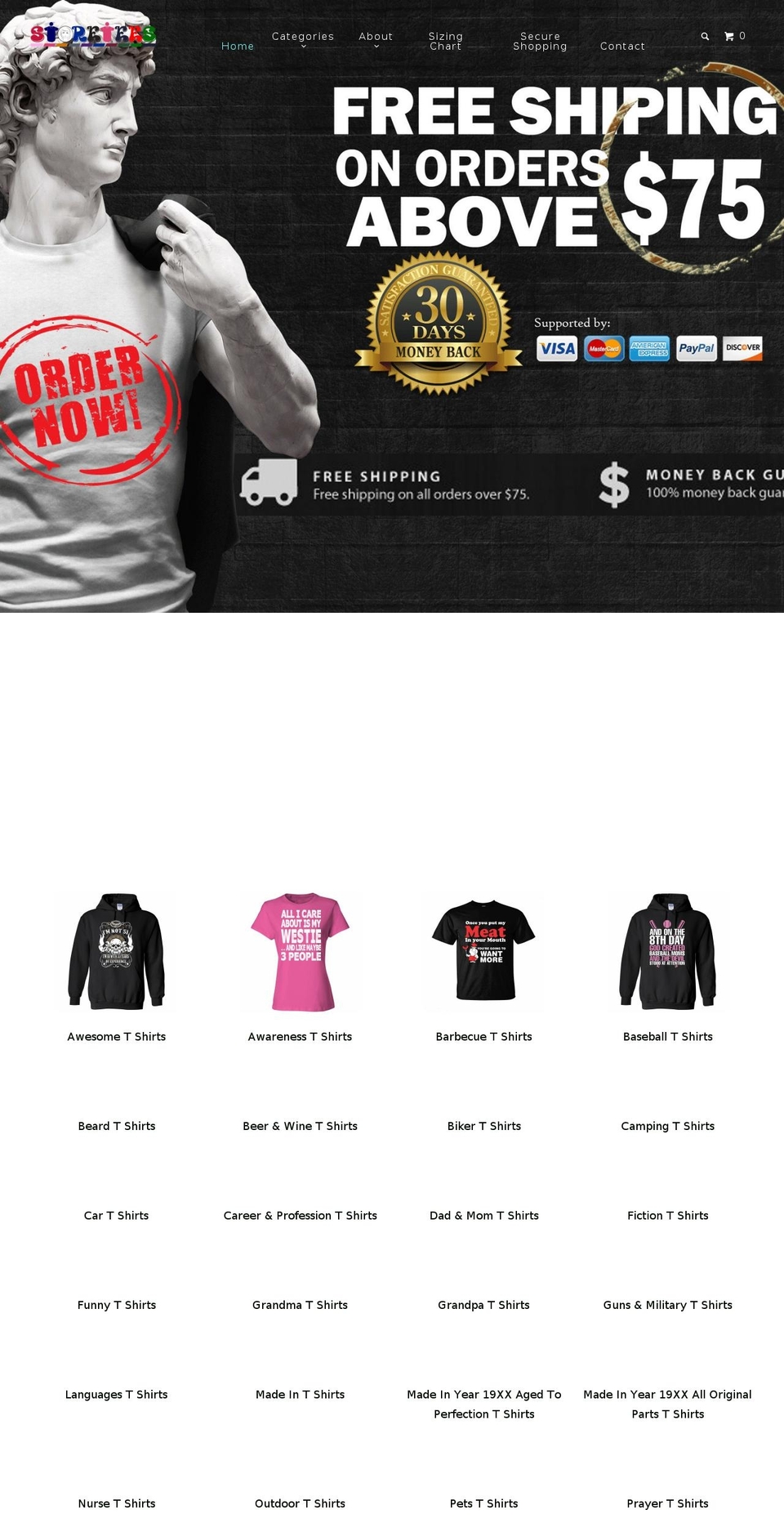 storetees.com shopify website screenshot