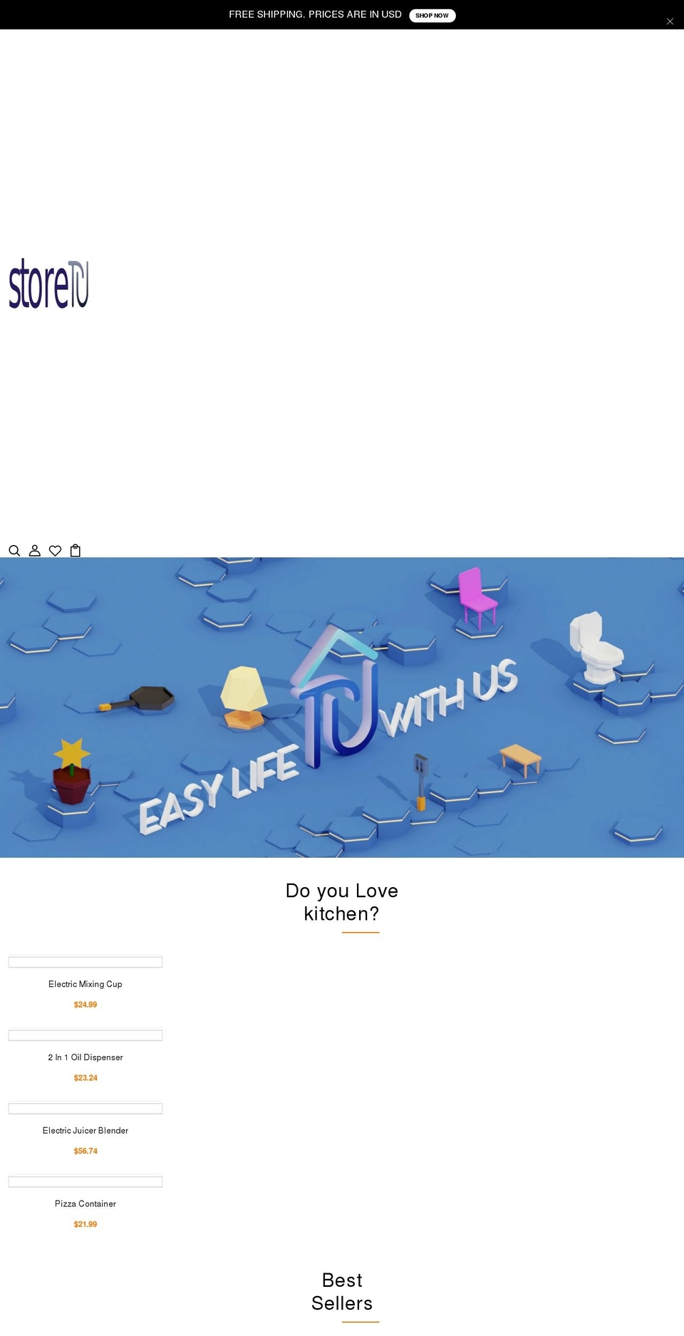 Kittool home Shopify theme site example storetu.com