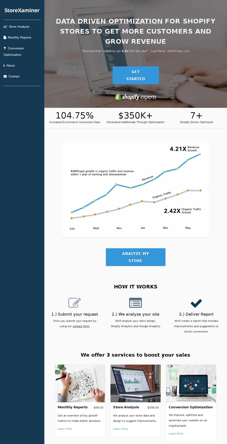 storexaminer.com shopify website screenshot
