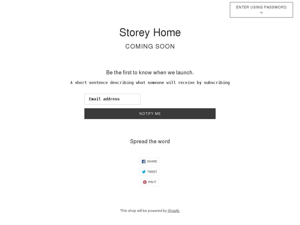 storeyhome.com shopify website screenshot