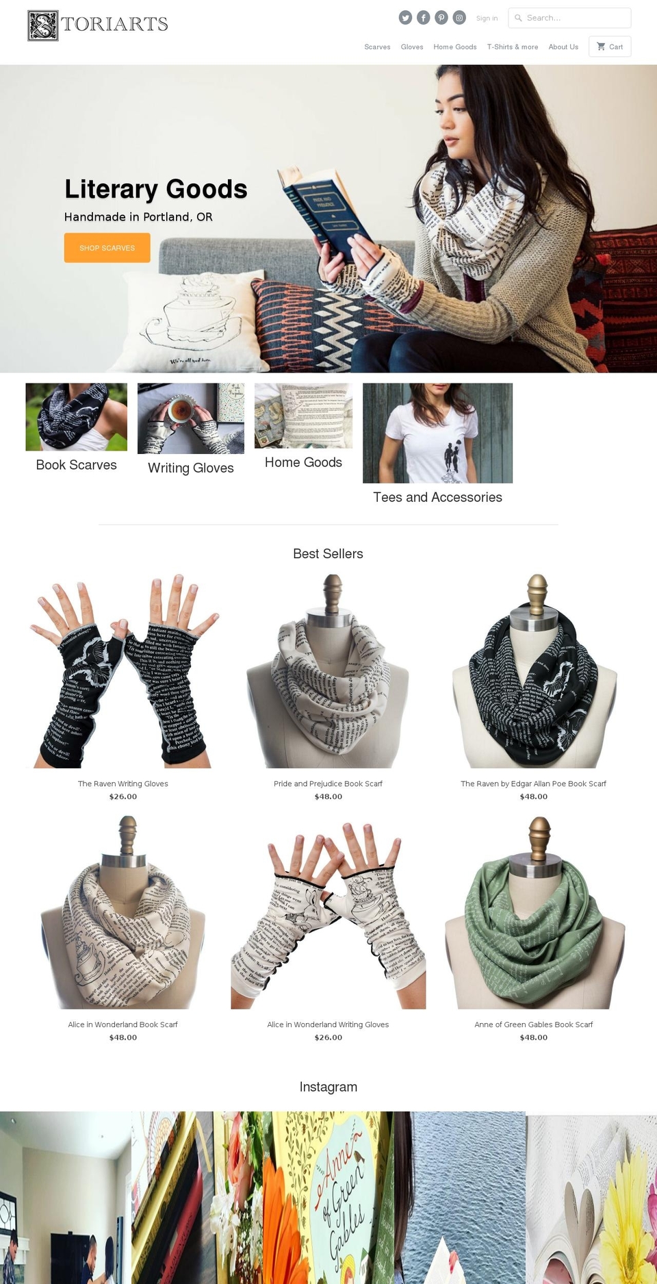 storiarts.com shopify website screenshot