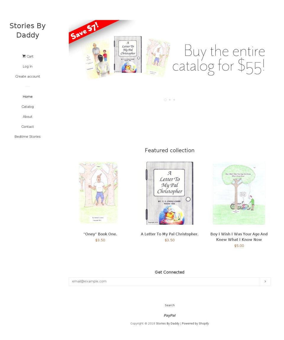 storiesbydaddy.com — Shopify storefront screenshot