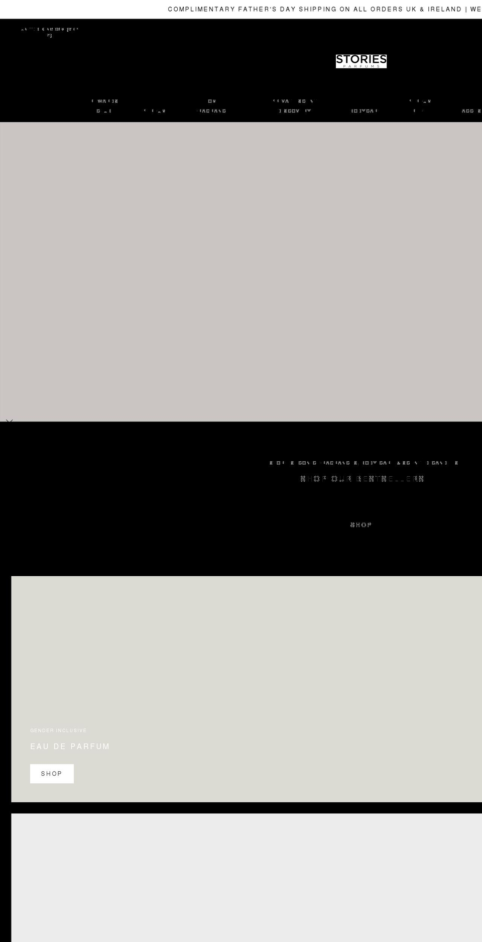 storiesparfums.com shopify website screenshot